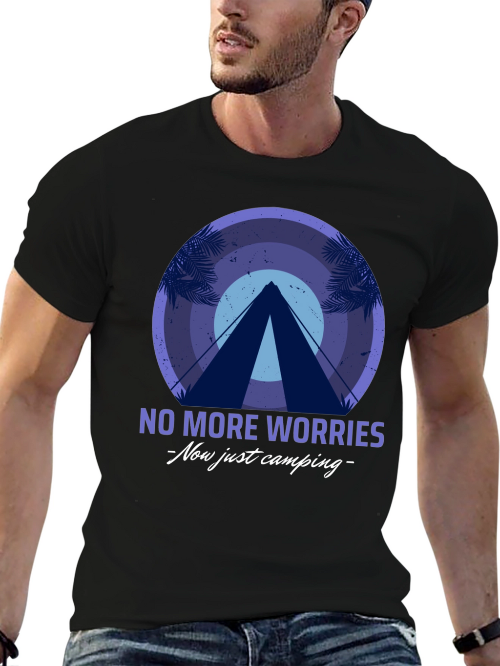 No More Worries Camping Graphic Tee