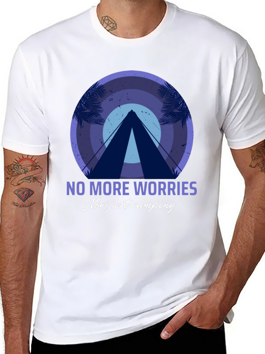 No More Worries Camping Graphic Tee