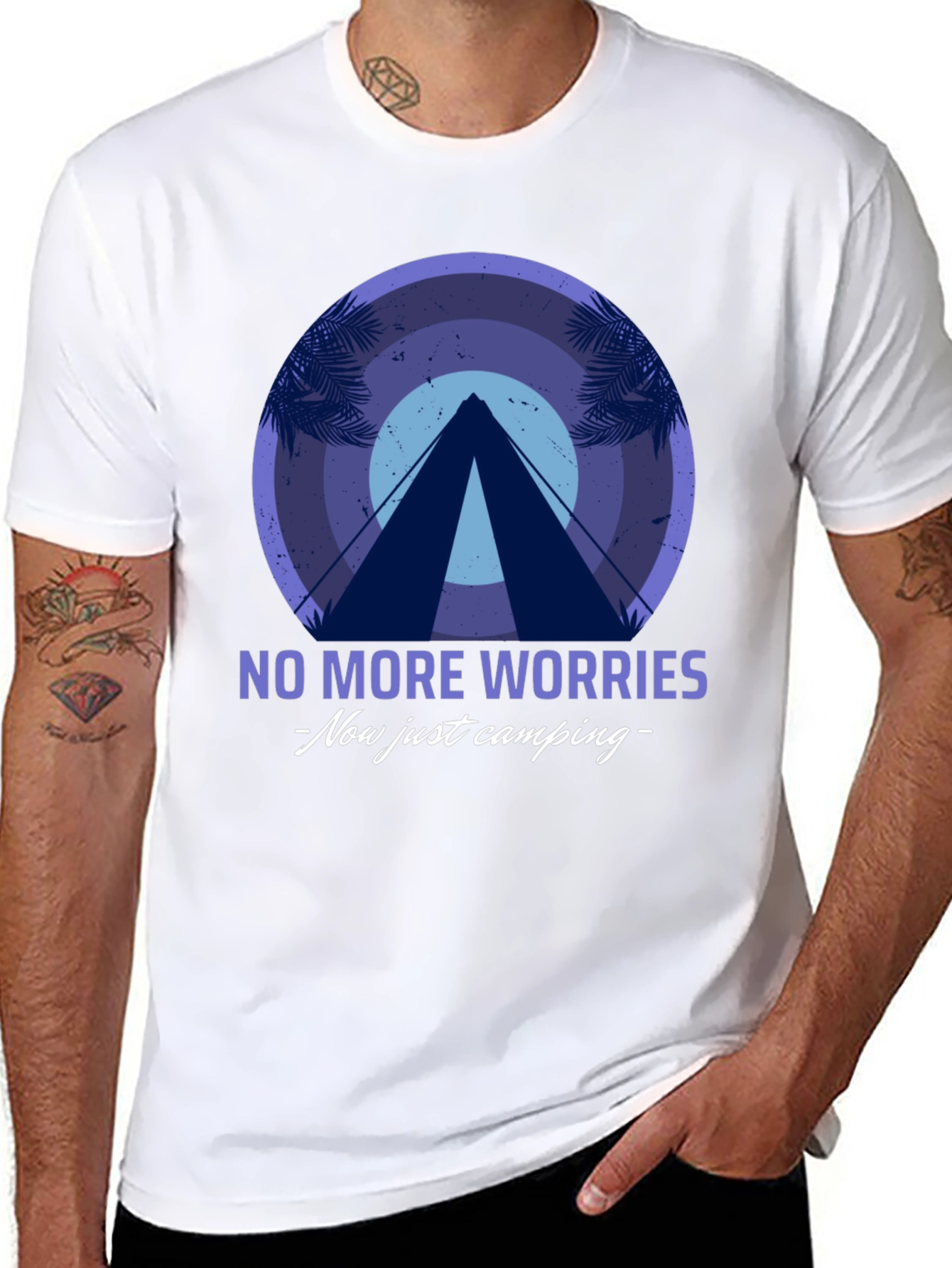 No More Worries Camping Graphic Tee