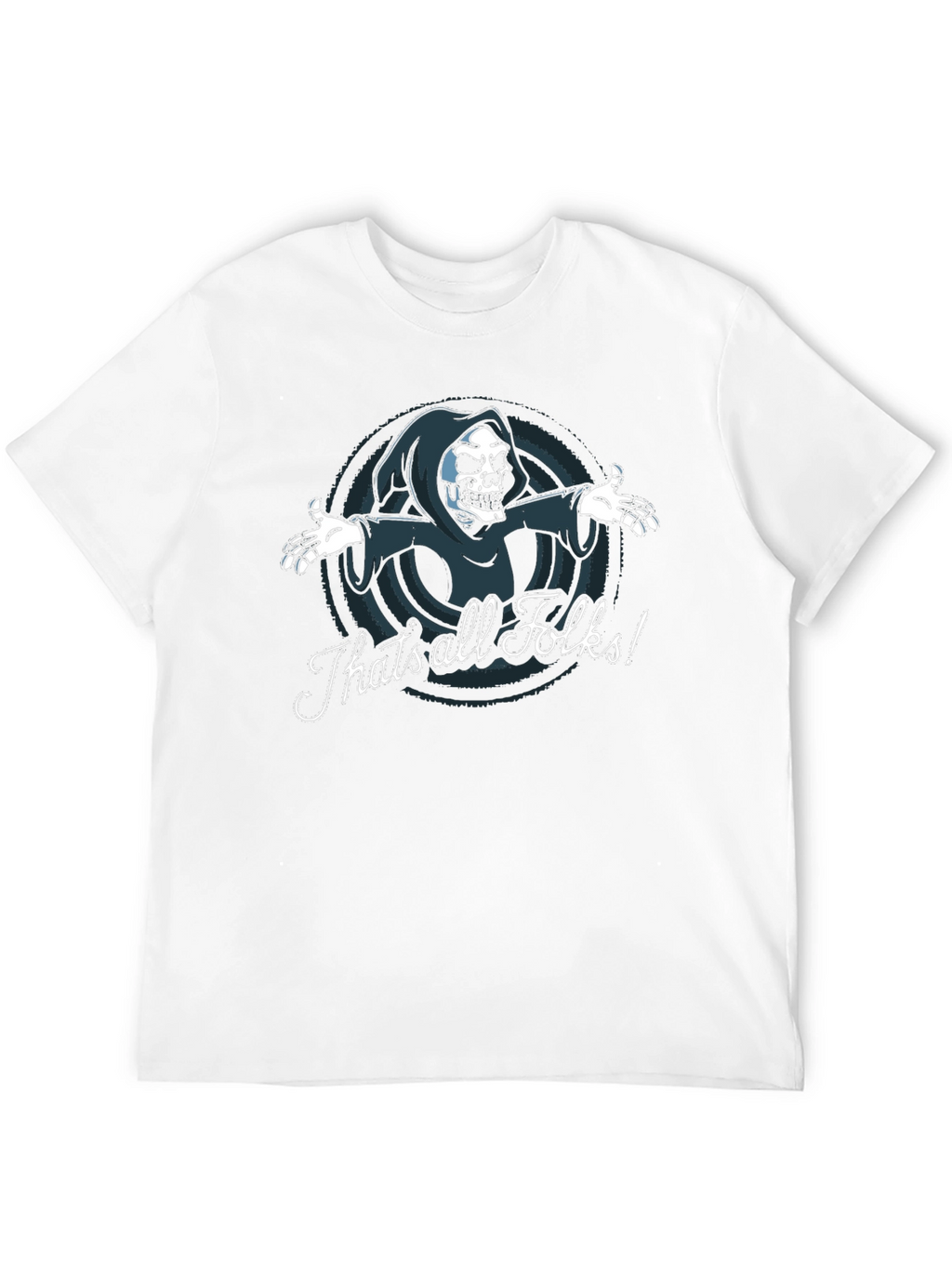 Thats All Folks Grim Reaper Graphic Tee - Black