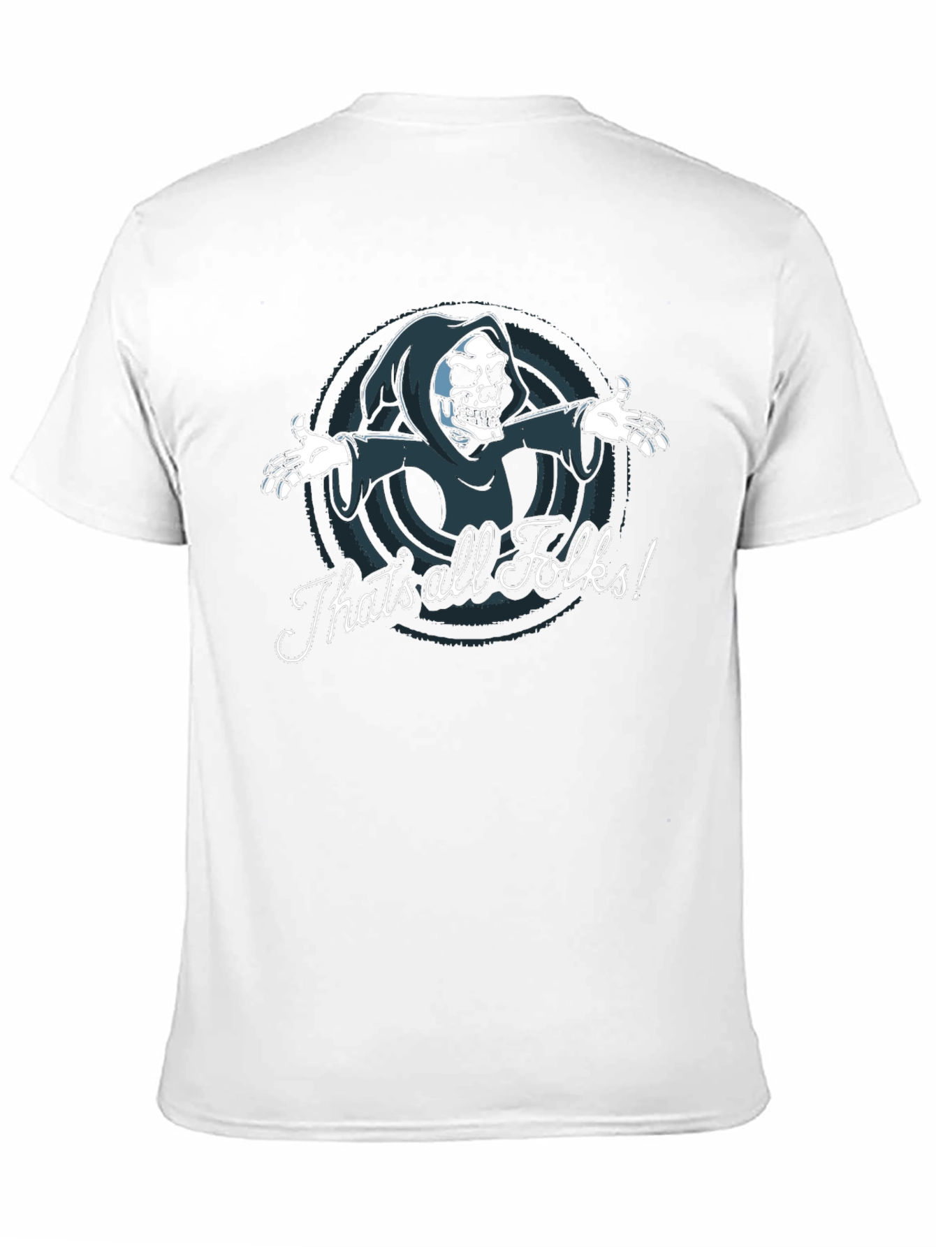 Thats All Folks Grim Reaper Graphic Tee - Black