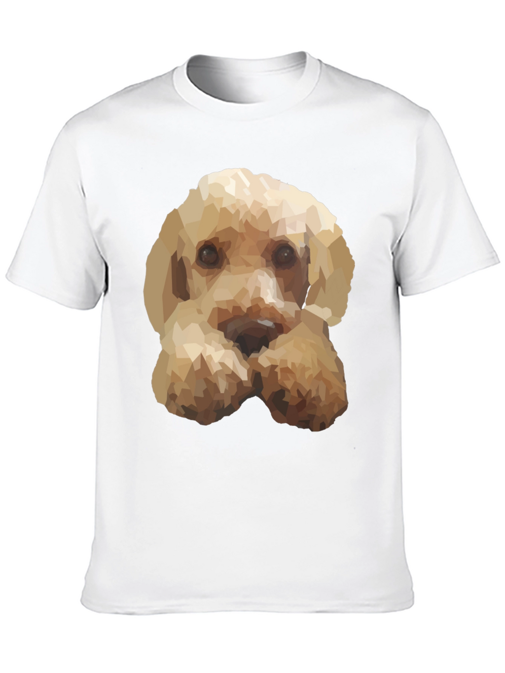 Geometric Dog Print Black T-Shirt
