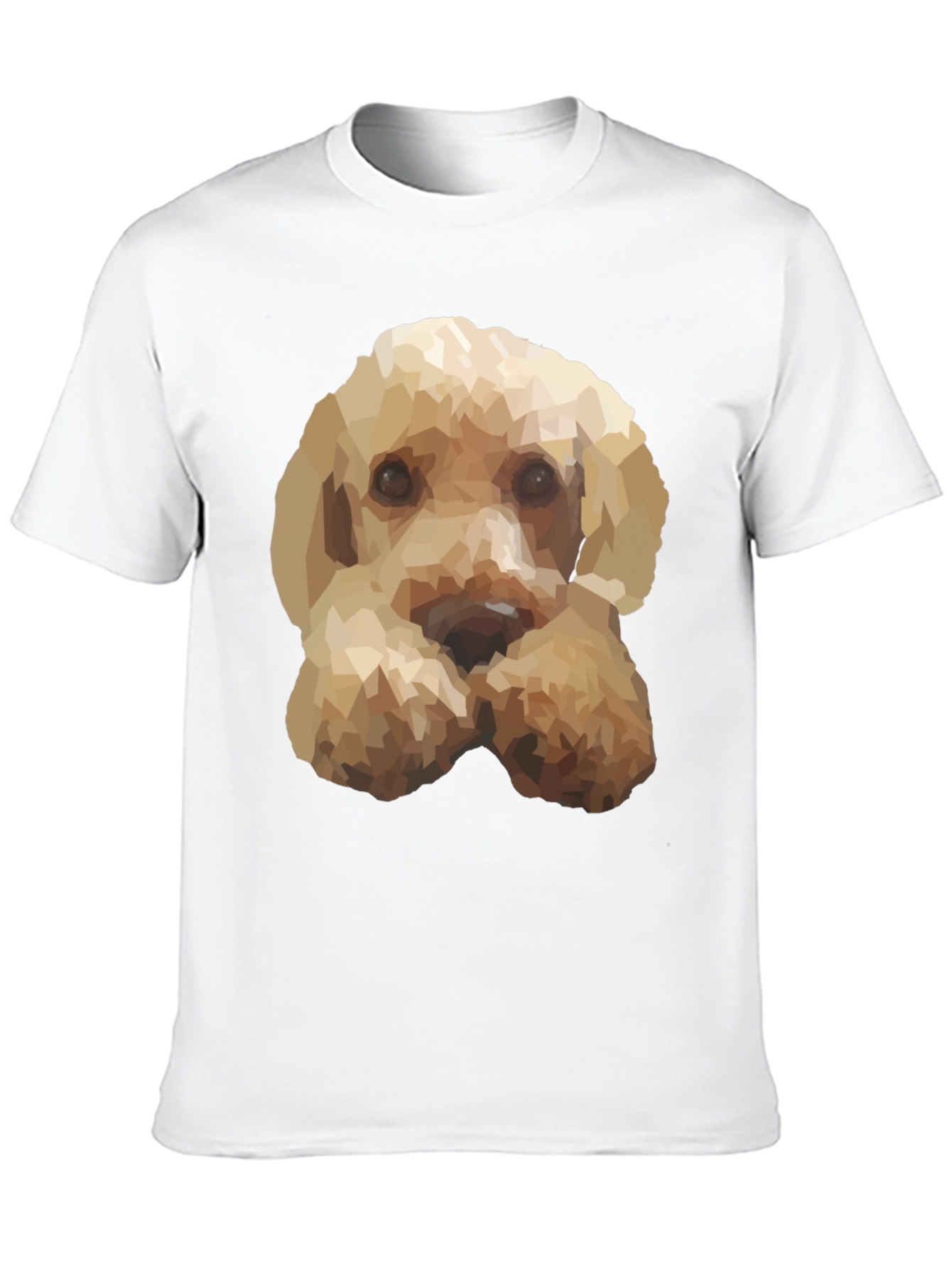 Geometric Dog Print Black T-Shirt
