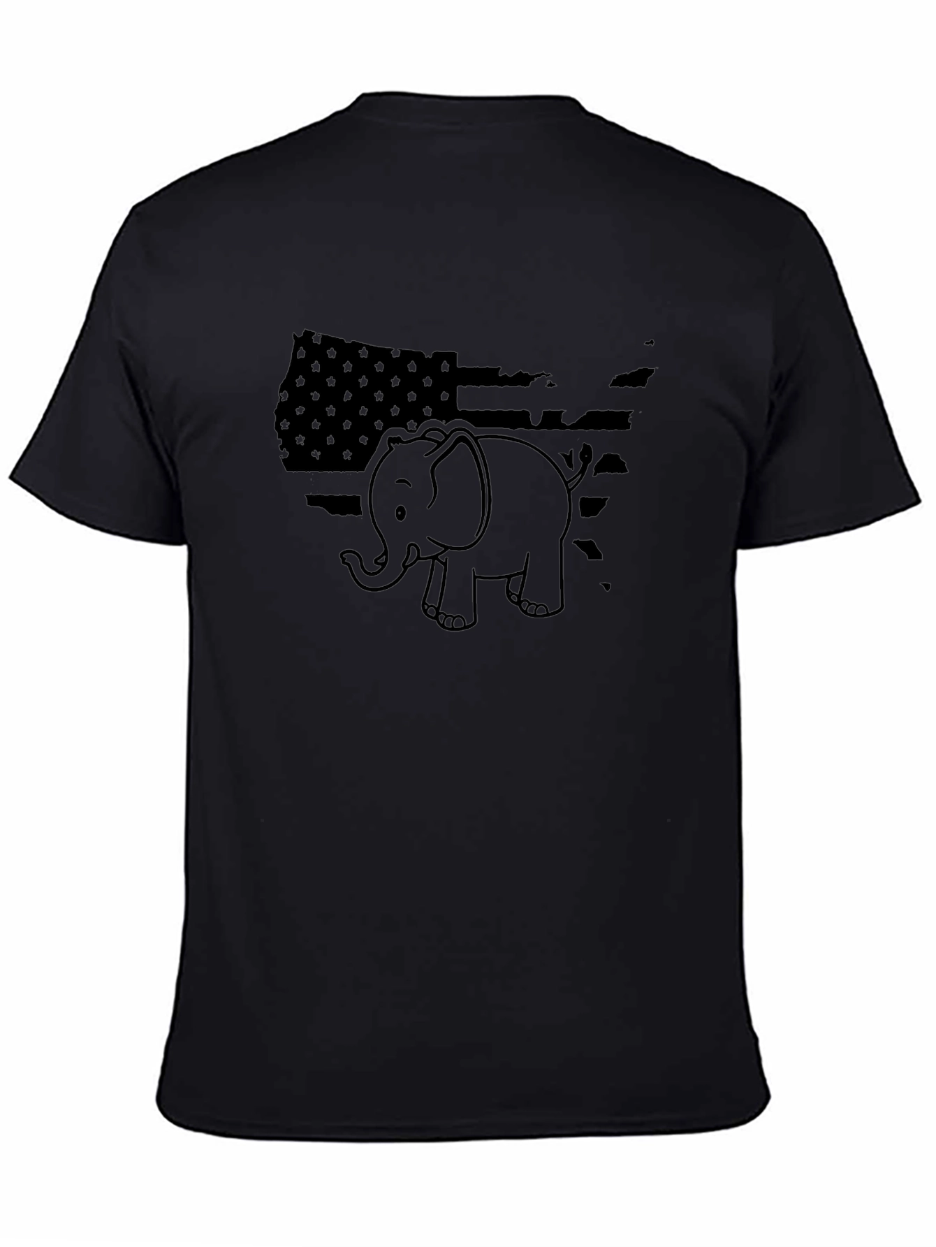 Republican Elephant USA Flag Graphic T-Shirt