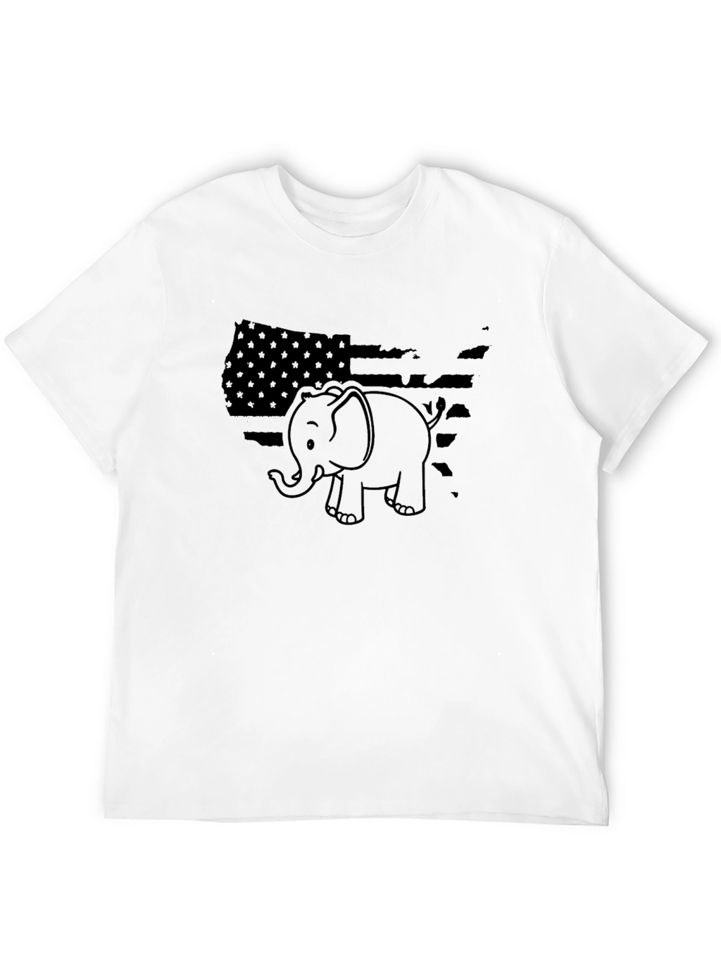 Republican Elephant USA Flag Graphic T-Shirt