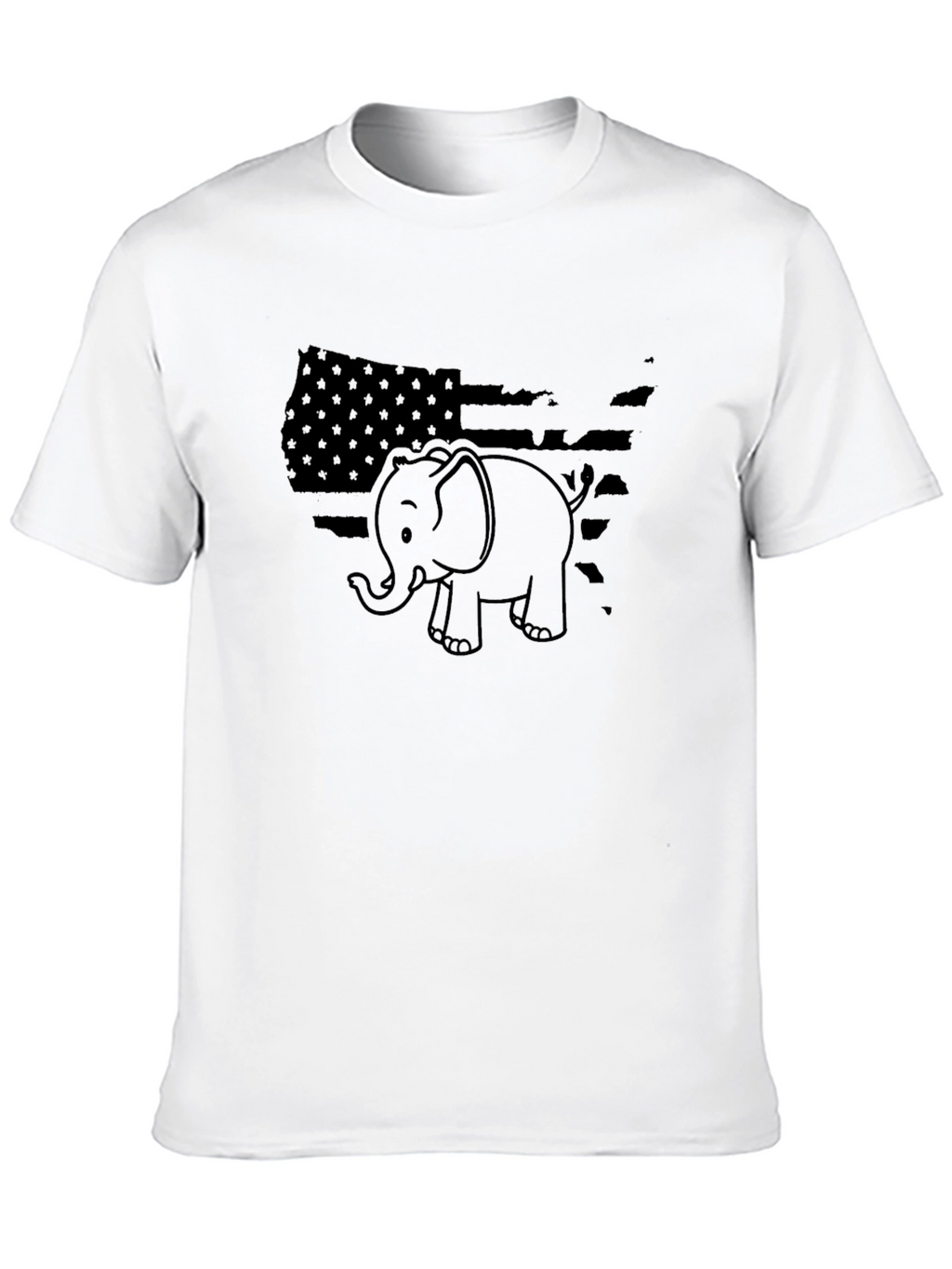 Republican Elephant USA Flag Graphic T-Shirt