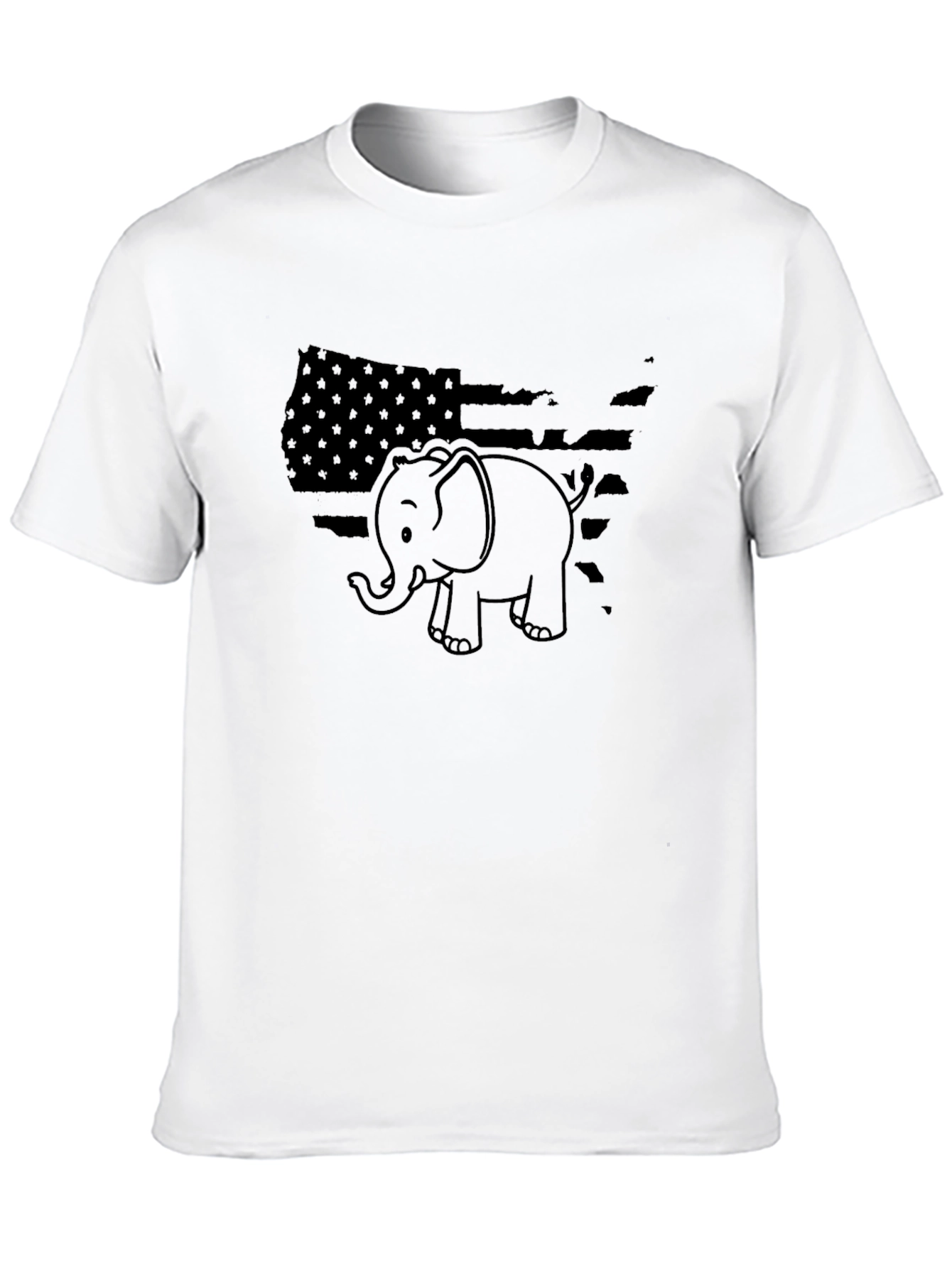 Republican Elephant USA Flag Graphic T-Shirt