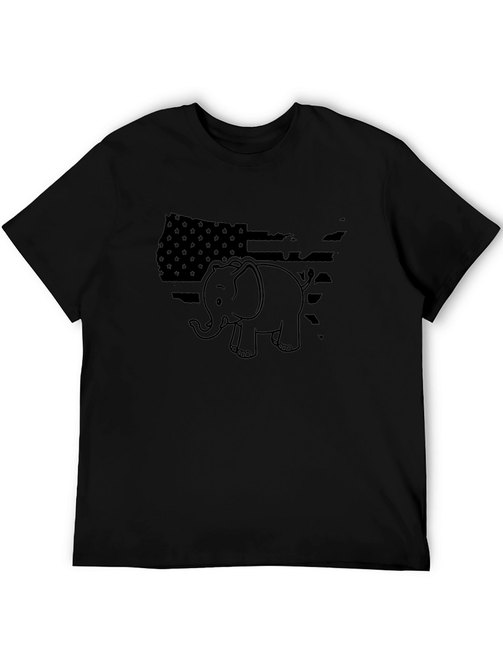 Republican Elephant USA Flag Graphic T-Shirt