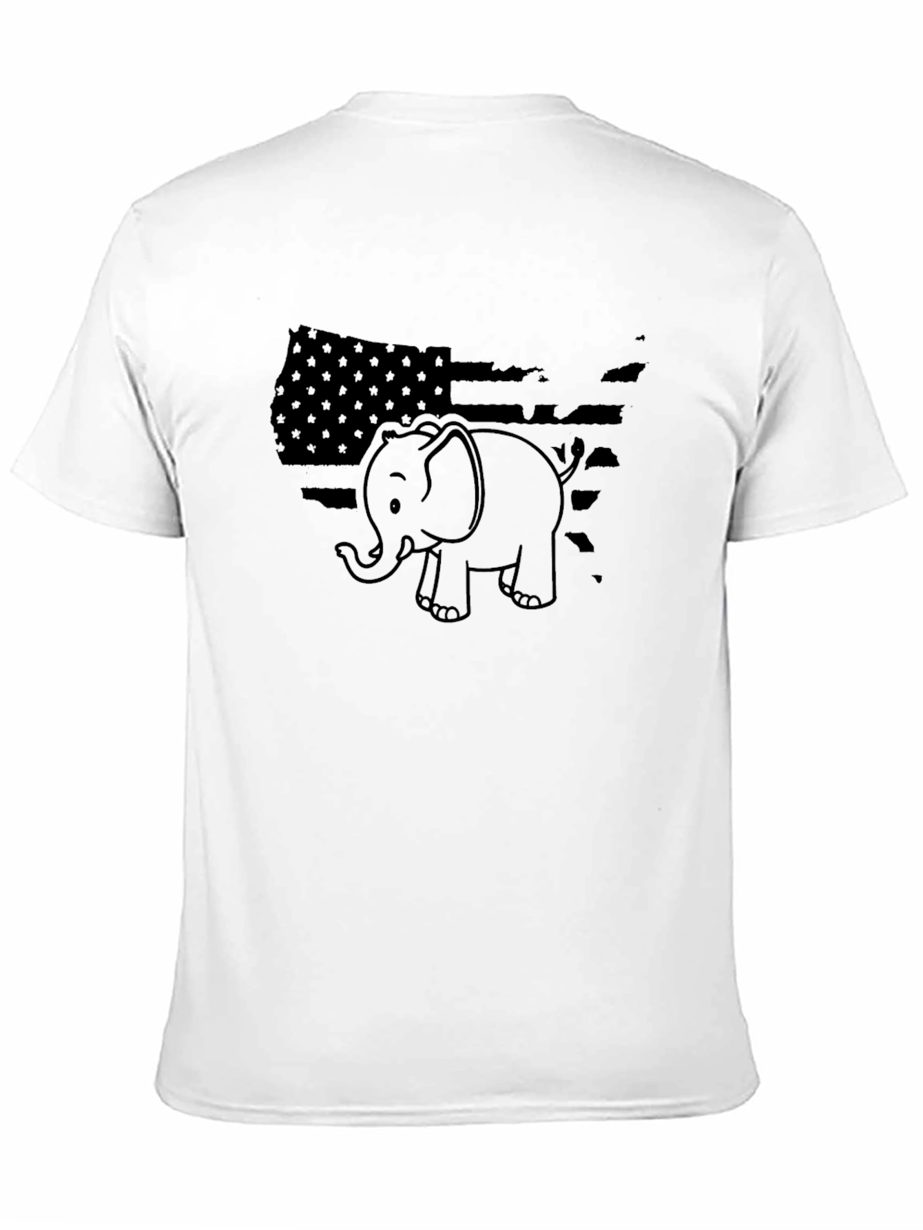 Republican Elephant USA Flag Graphic T-Shirt