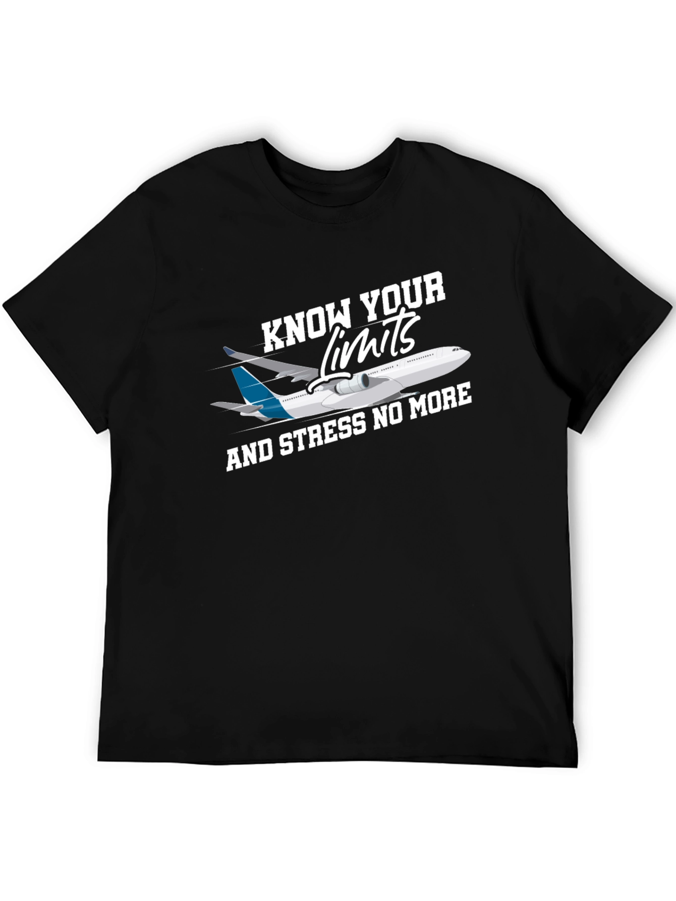 Know Your Limits Graphic T-Shirt - Airplane Design