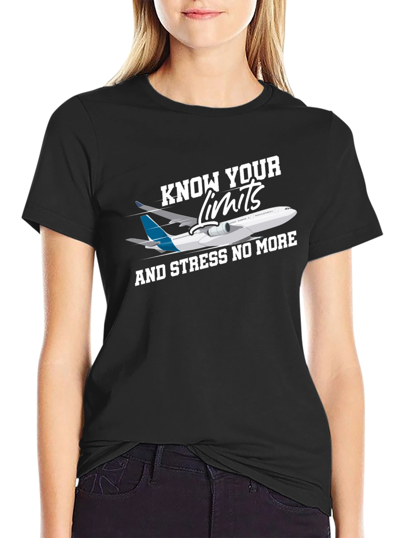 Know Your Limits Graphic T-Shirt - Airplane Design