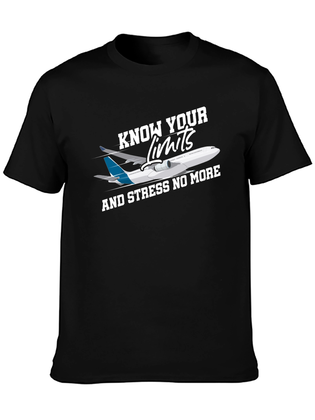 Know Your Limits Graphic T-Shirt - Airplane Design