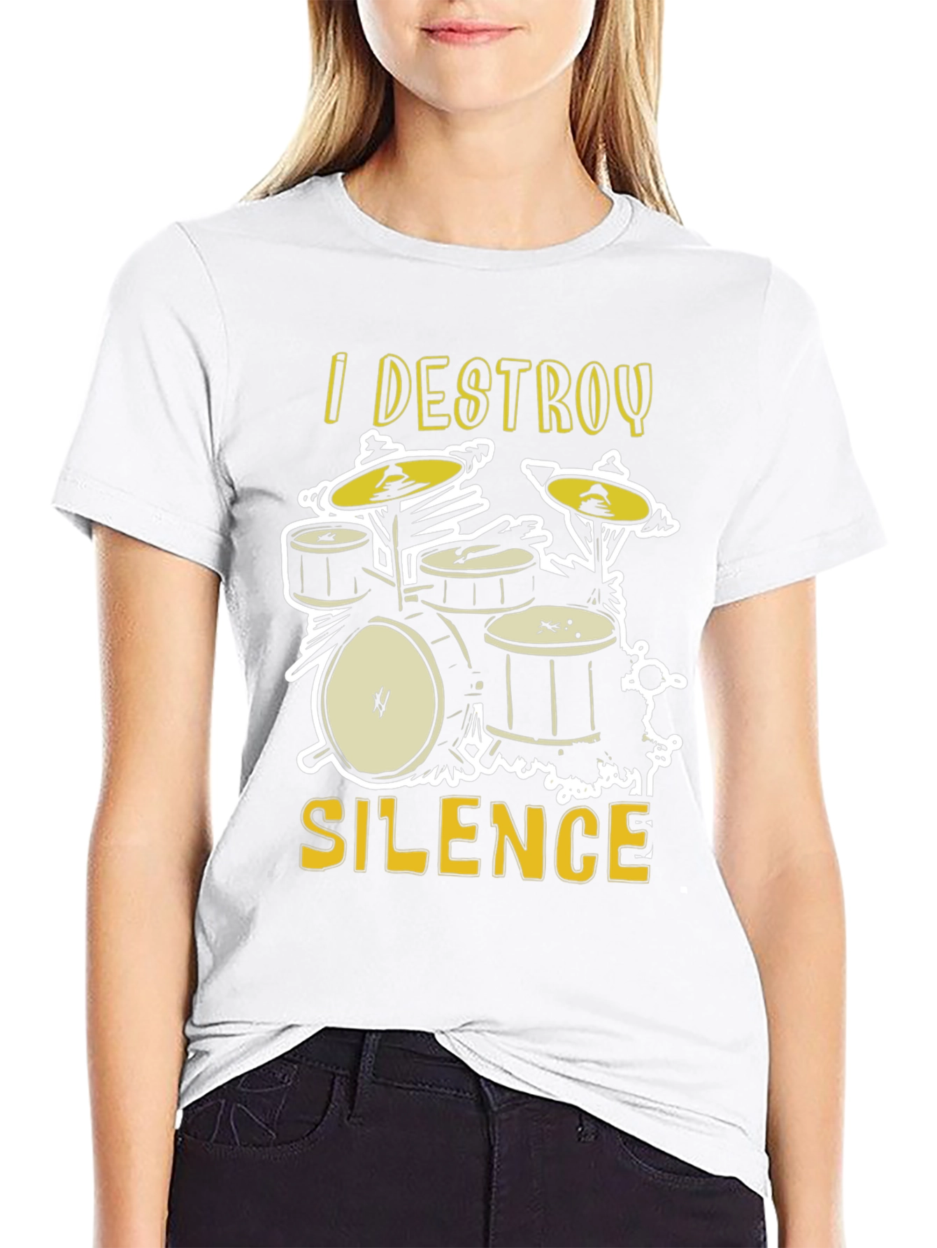 I Destroy Silence Drum Set Graphic Tee