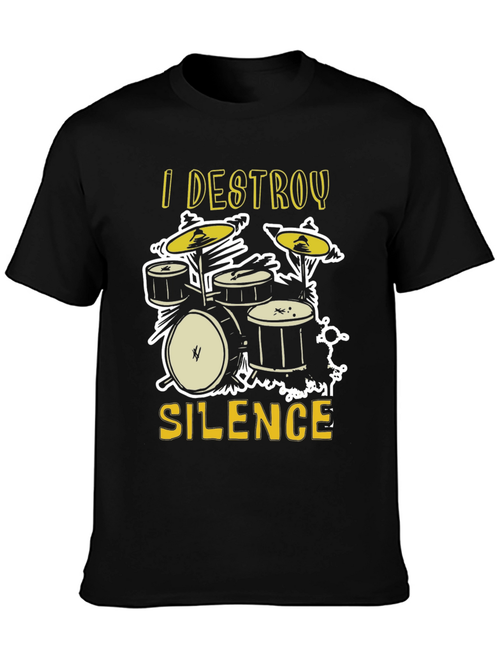 I Destroy Silence Drum Set Graphic Tee