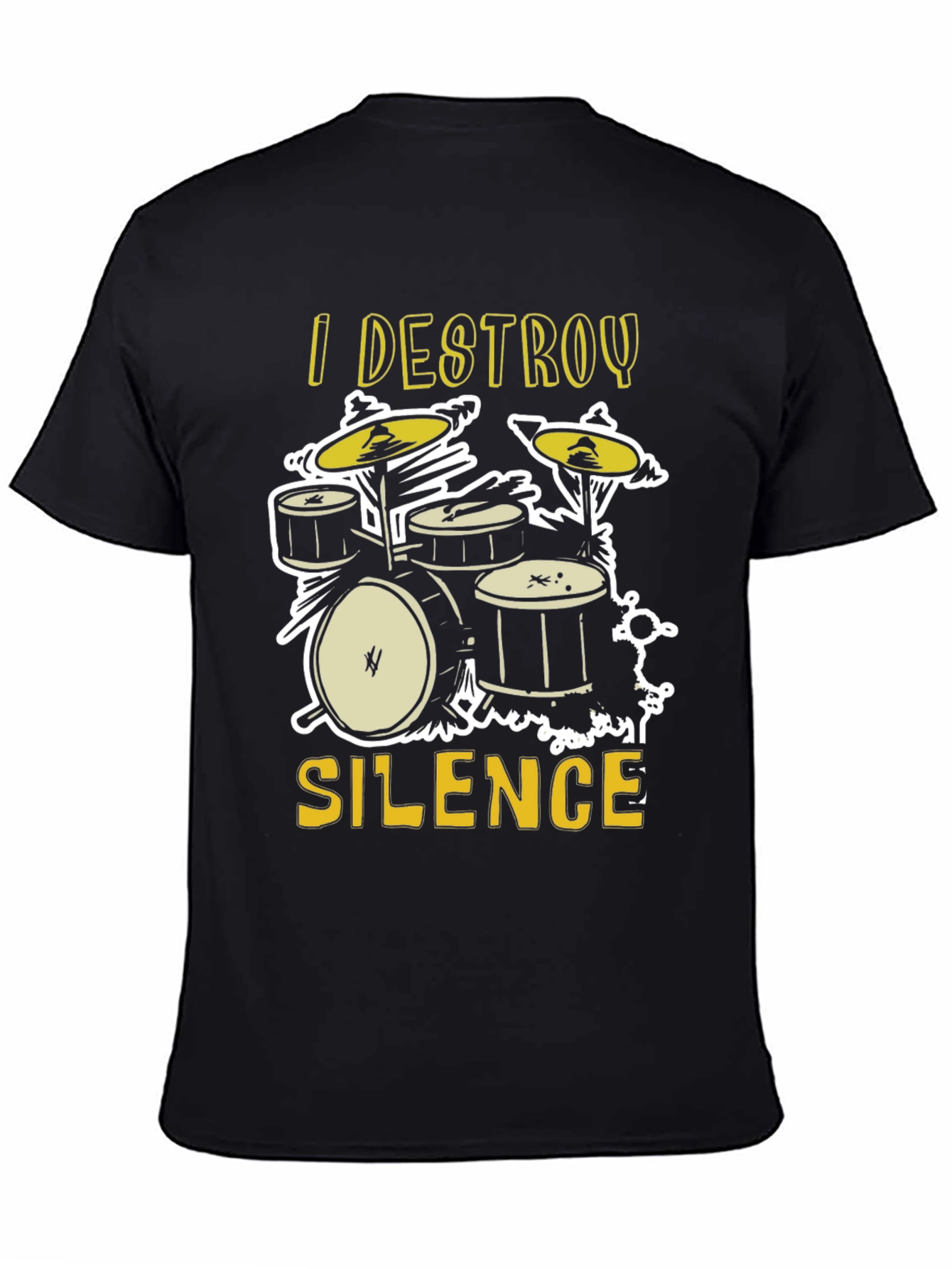 I Destroy Silence Drum Set Graphic Tee
