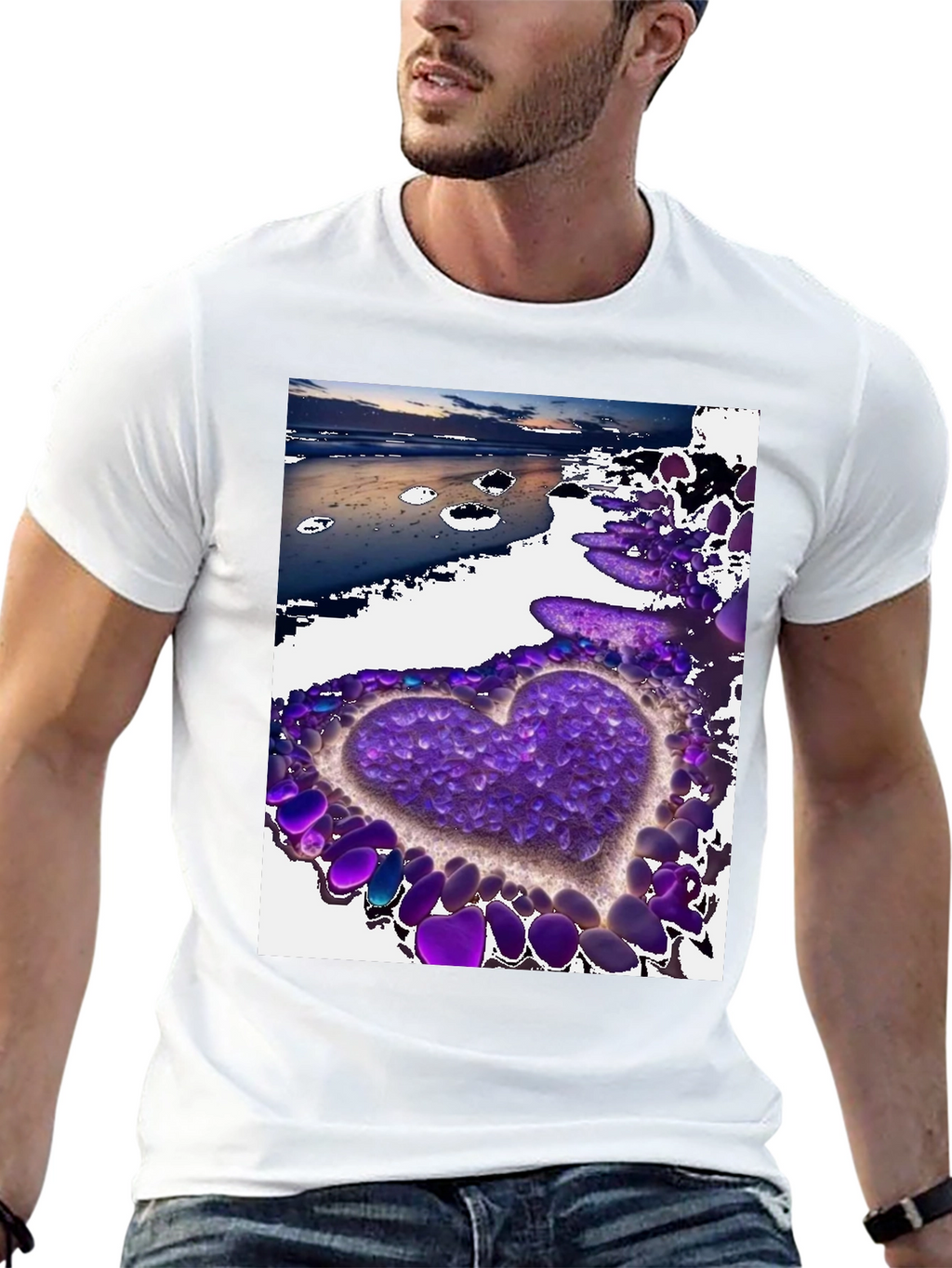Heart Beach T-Shirt - Stylish Graphic Tee