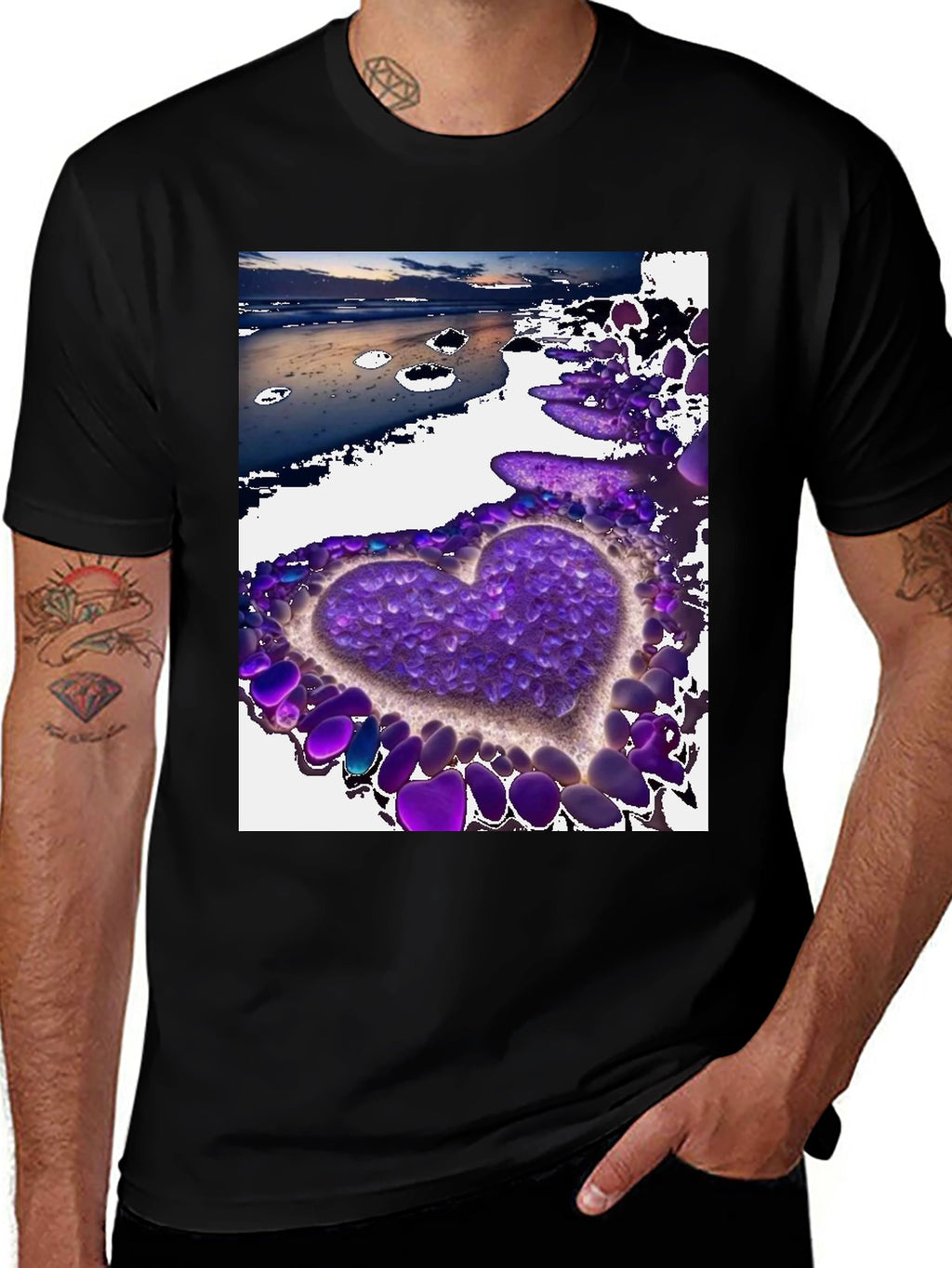 Heart Beach T-Shirt - Stylish Graphic Tee