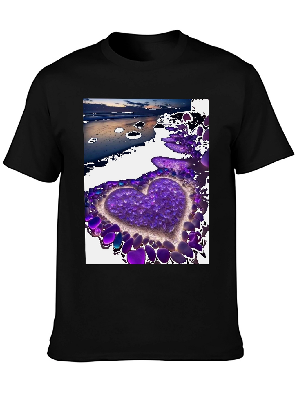 Heart Beach T-Shirt - Stylish Graphic Tee
