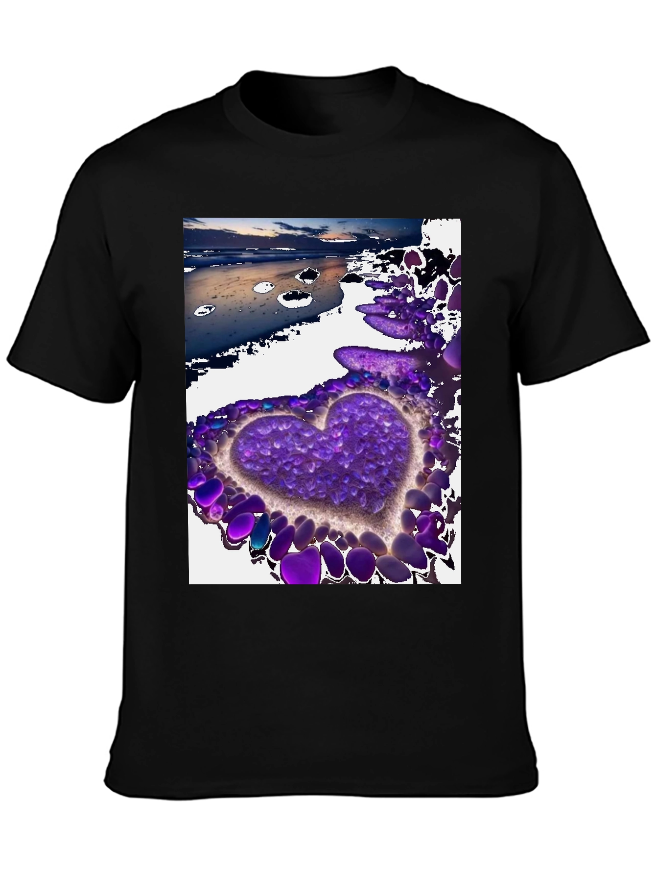 Heart Beach T-Shirt - Stylish Graphic Tee