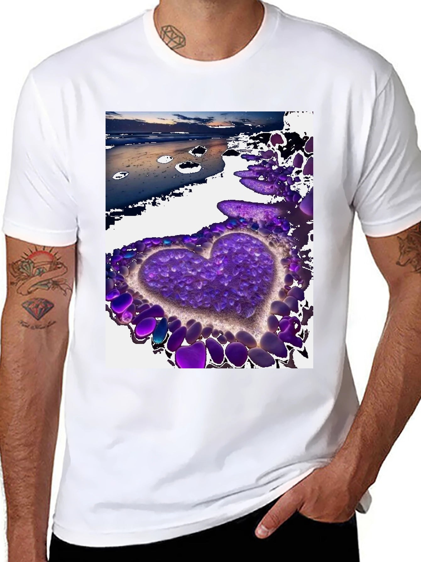 Heart Beach T-Shirt - Stylish Graphic Tee