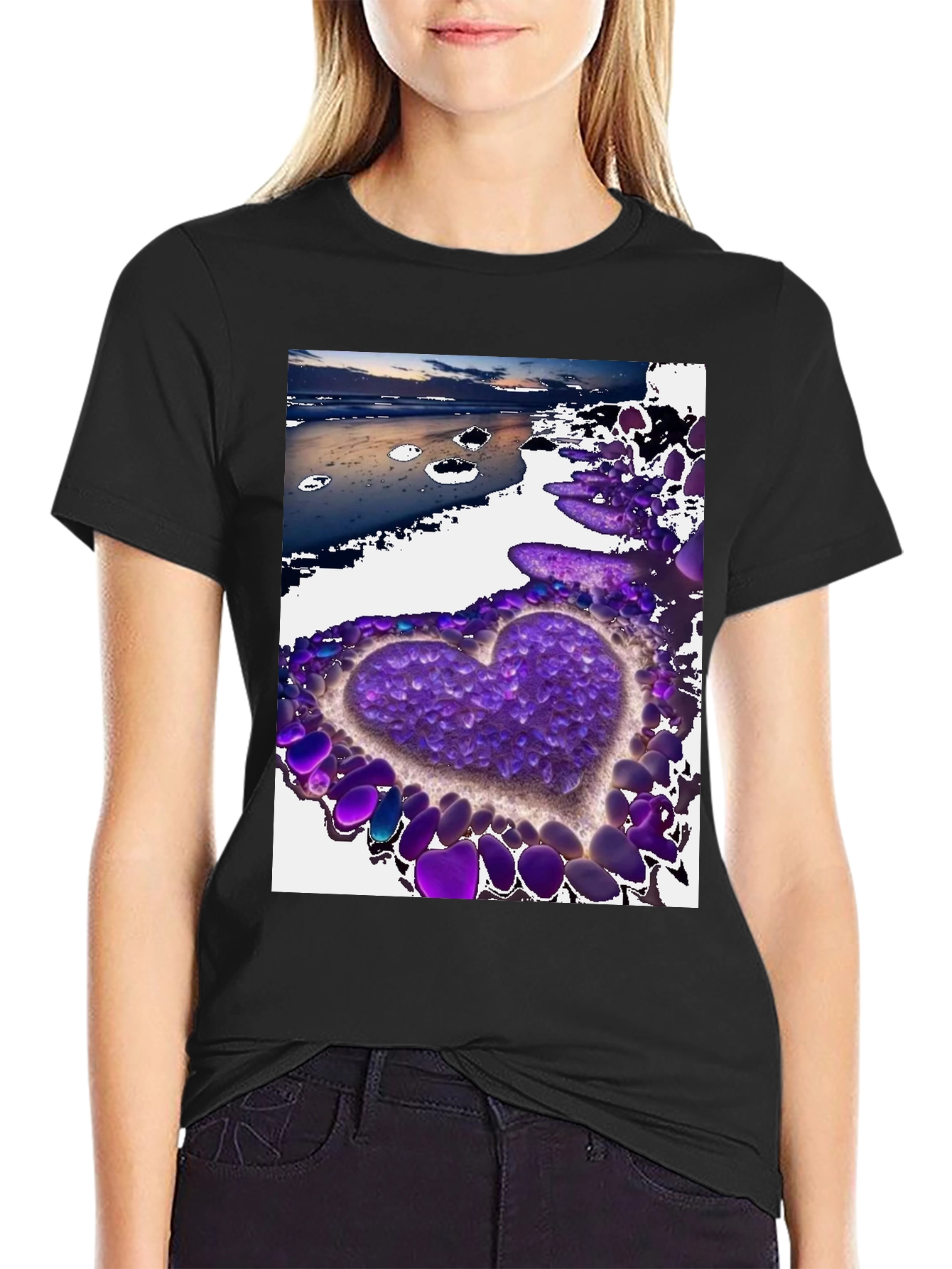 Heart Beach T-Shirt - Stylish Graphic Tee