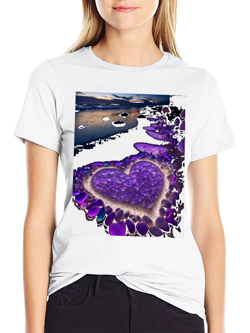 Heart Beach T-Shirt - Stylish Graphic Tee