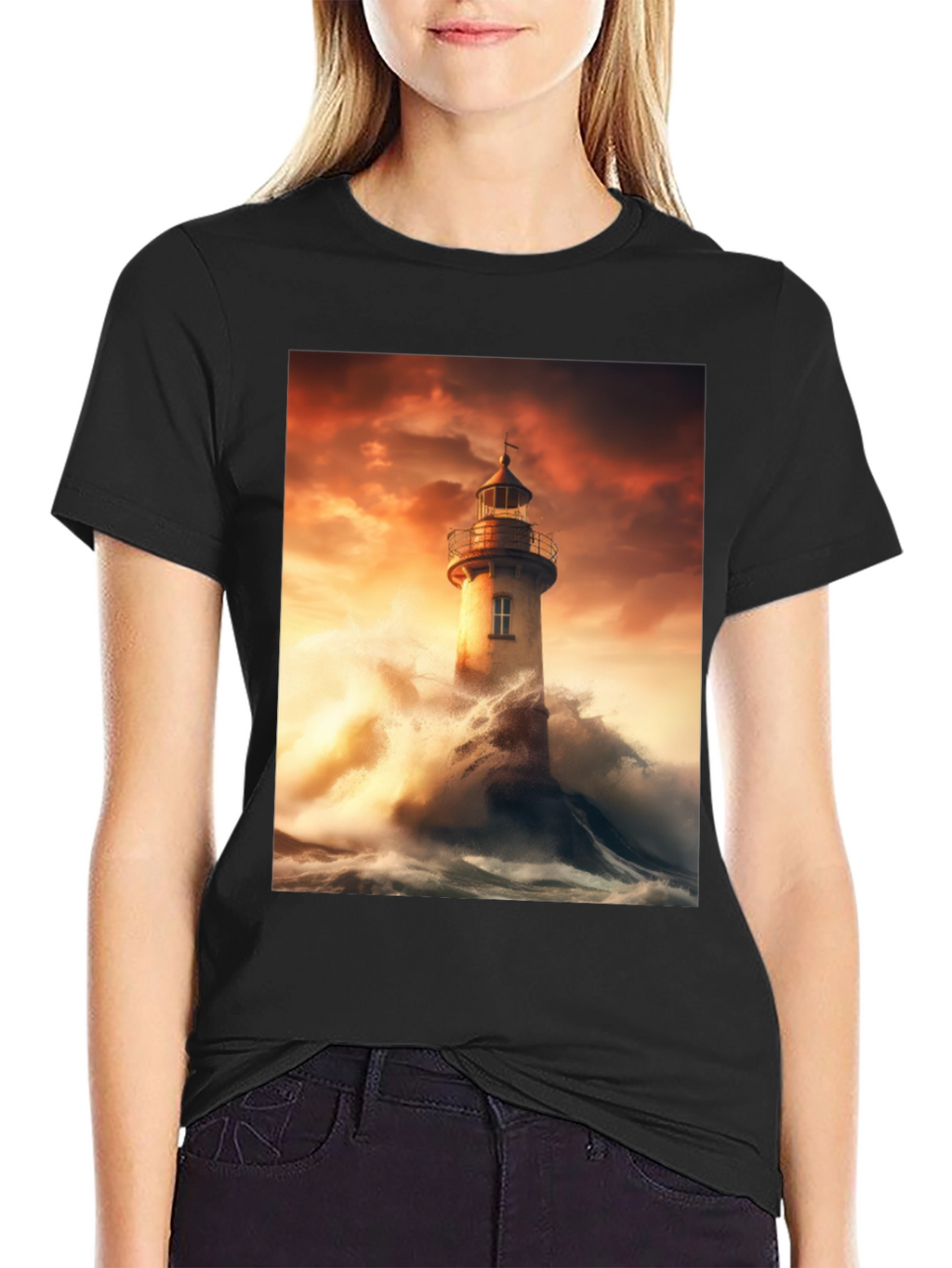 Lighthouse Storm Graphic Tee