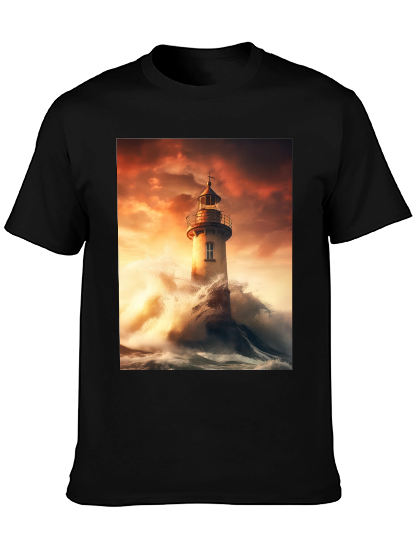 Lighthouse Storm Graphic Tee
