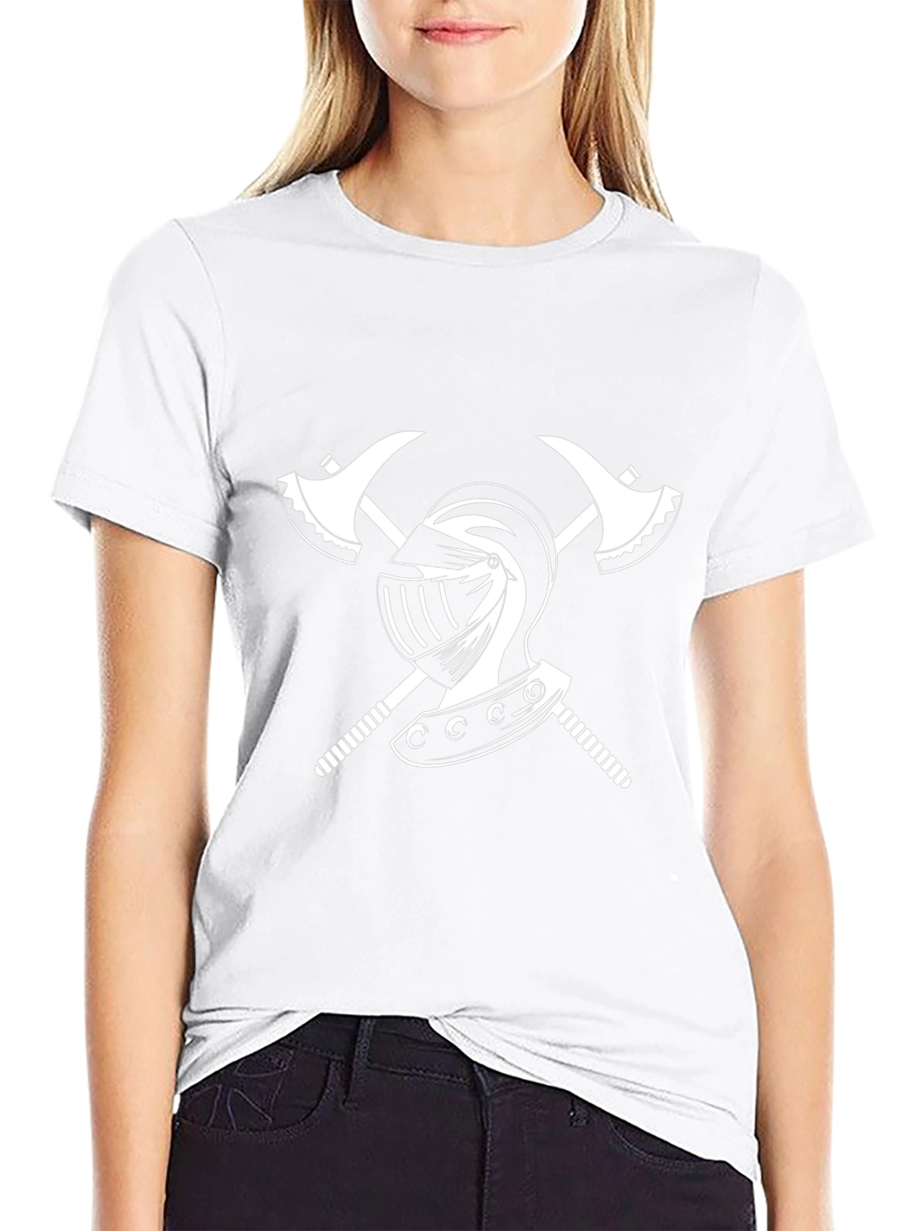 Knight Helmet & Axe Graphic Tee