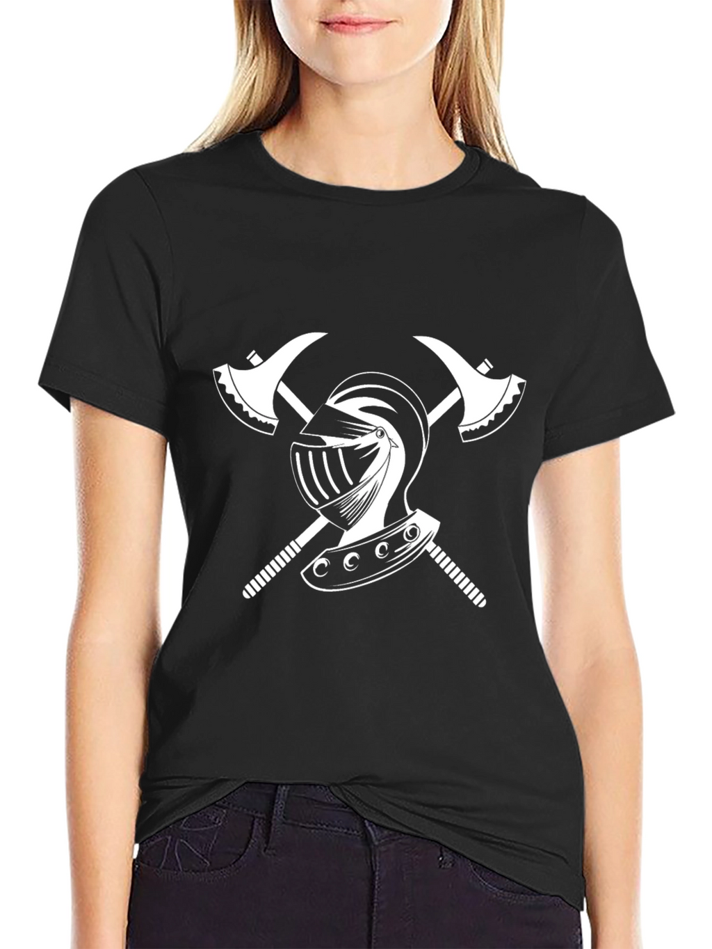 Knight Helmet & Axe Graphic Tee