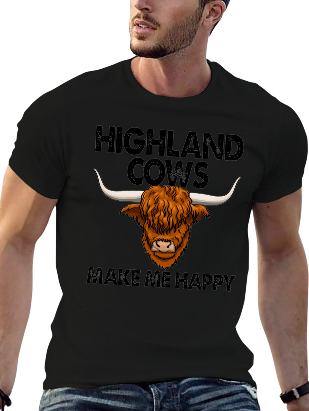 Highland Cows Make Me Happy T-Shirt