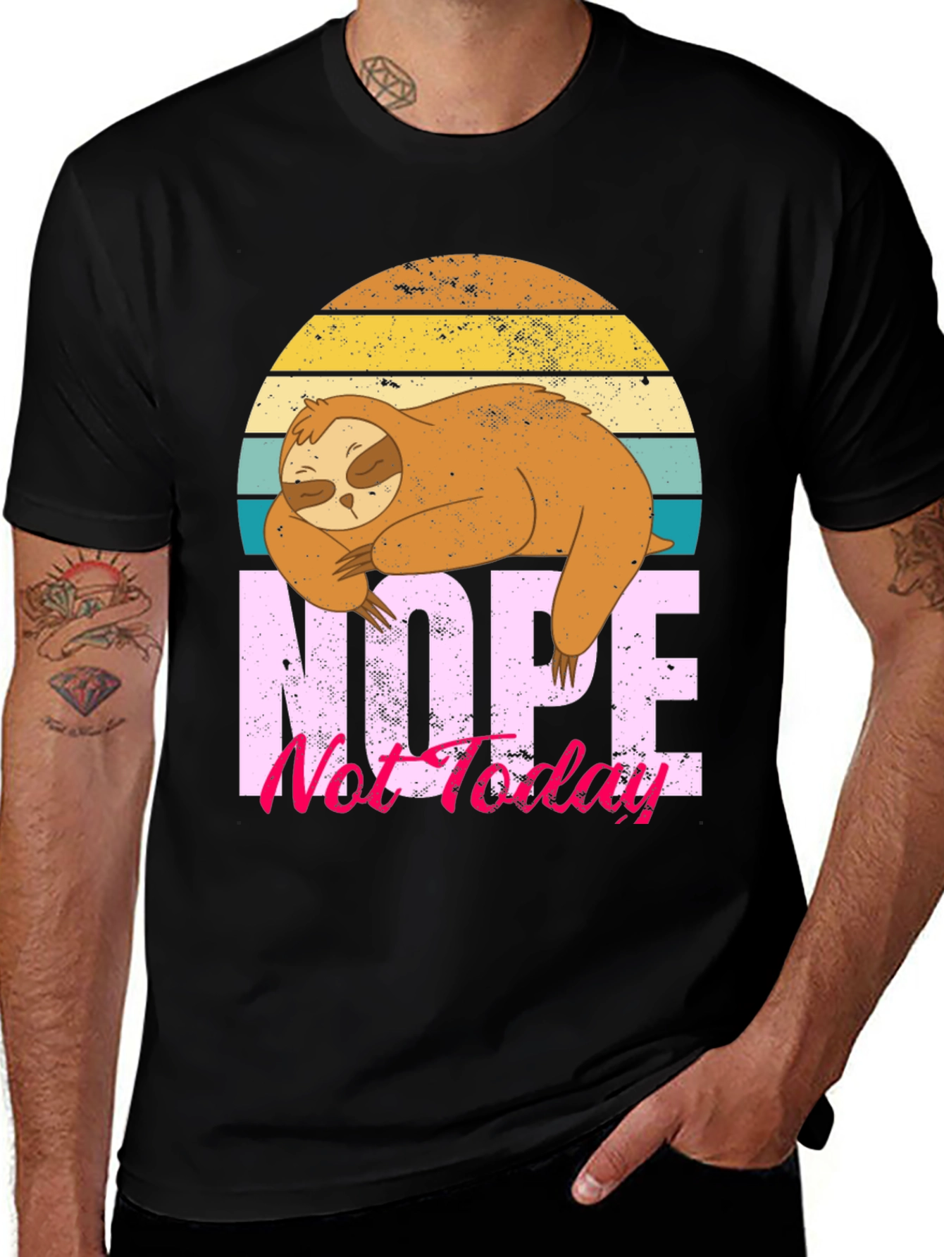 Nope Not Today Sloth Graphic Tee