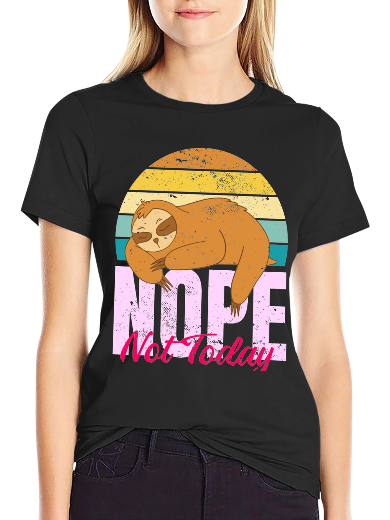 Nope Not Today Sloth Graphic Tee