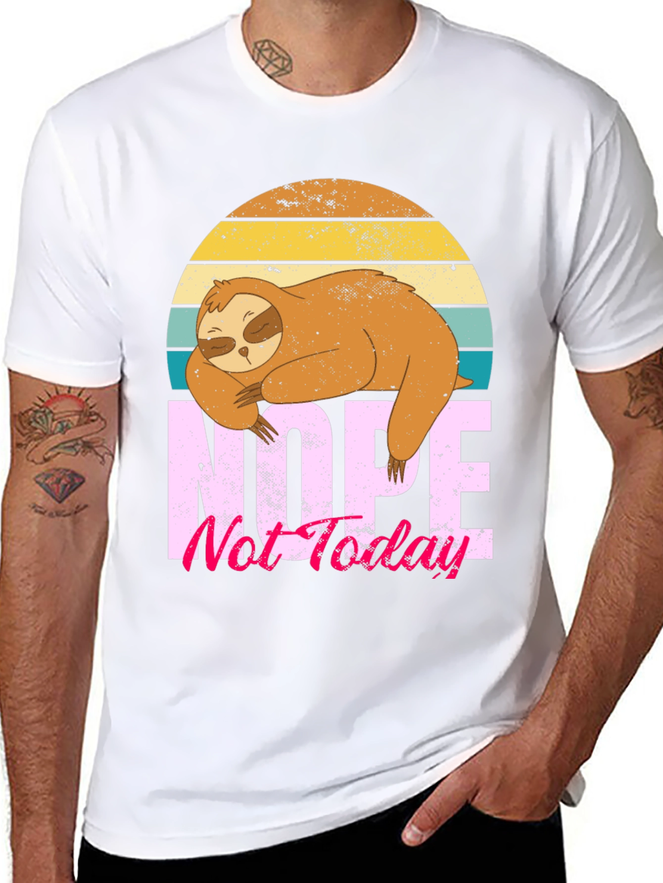 Nope Not Today Sloth Graphic Tee