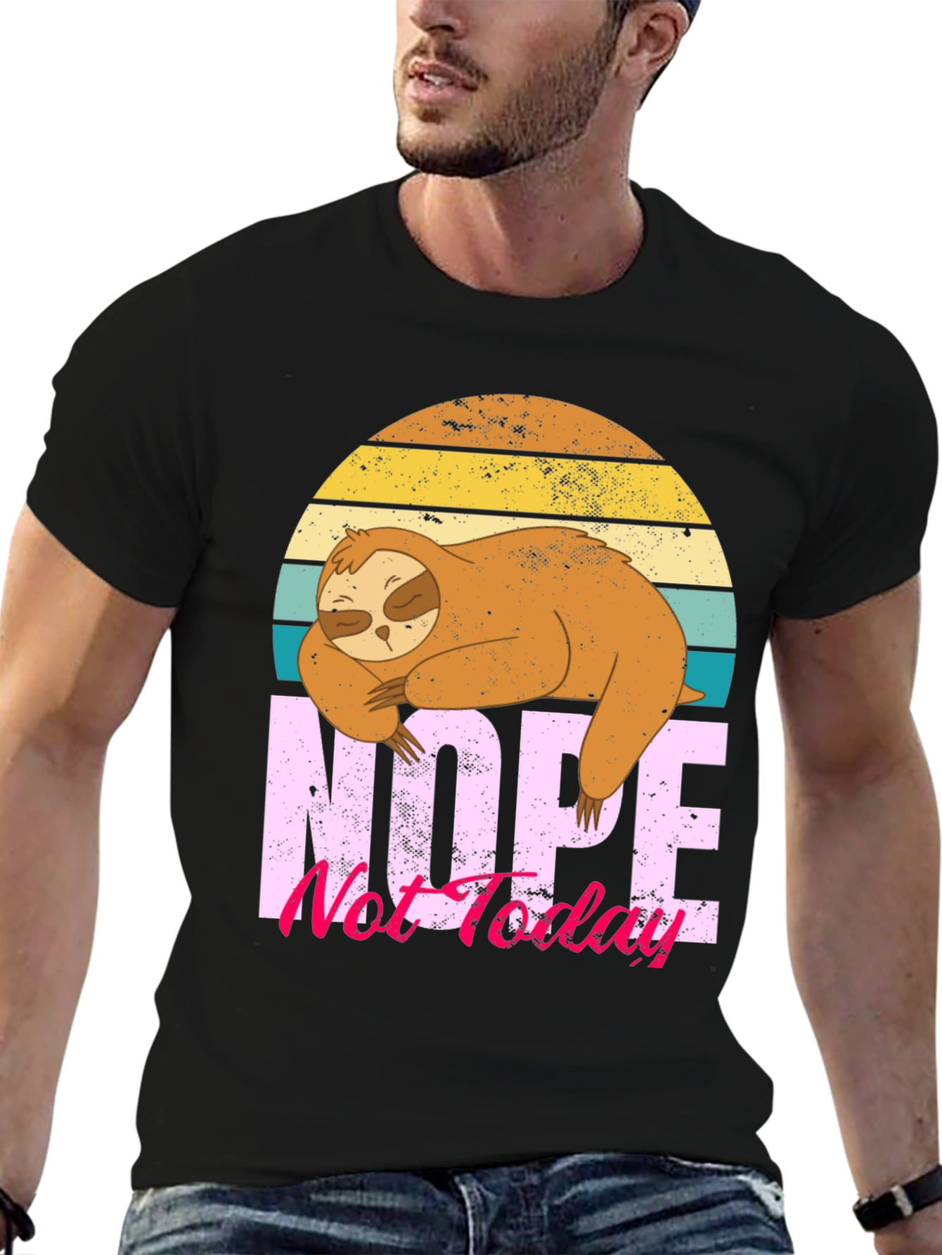 Nope Not Today Sloth Graphic Tee
