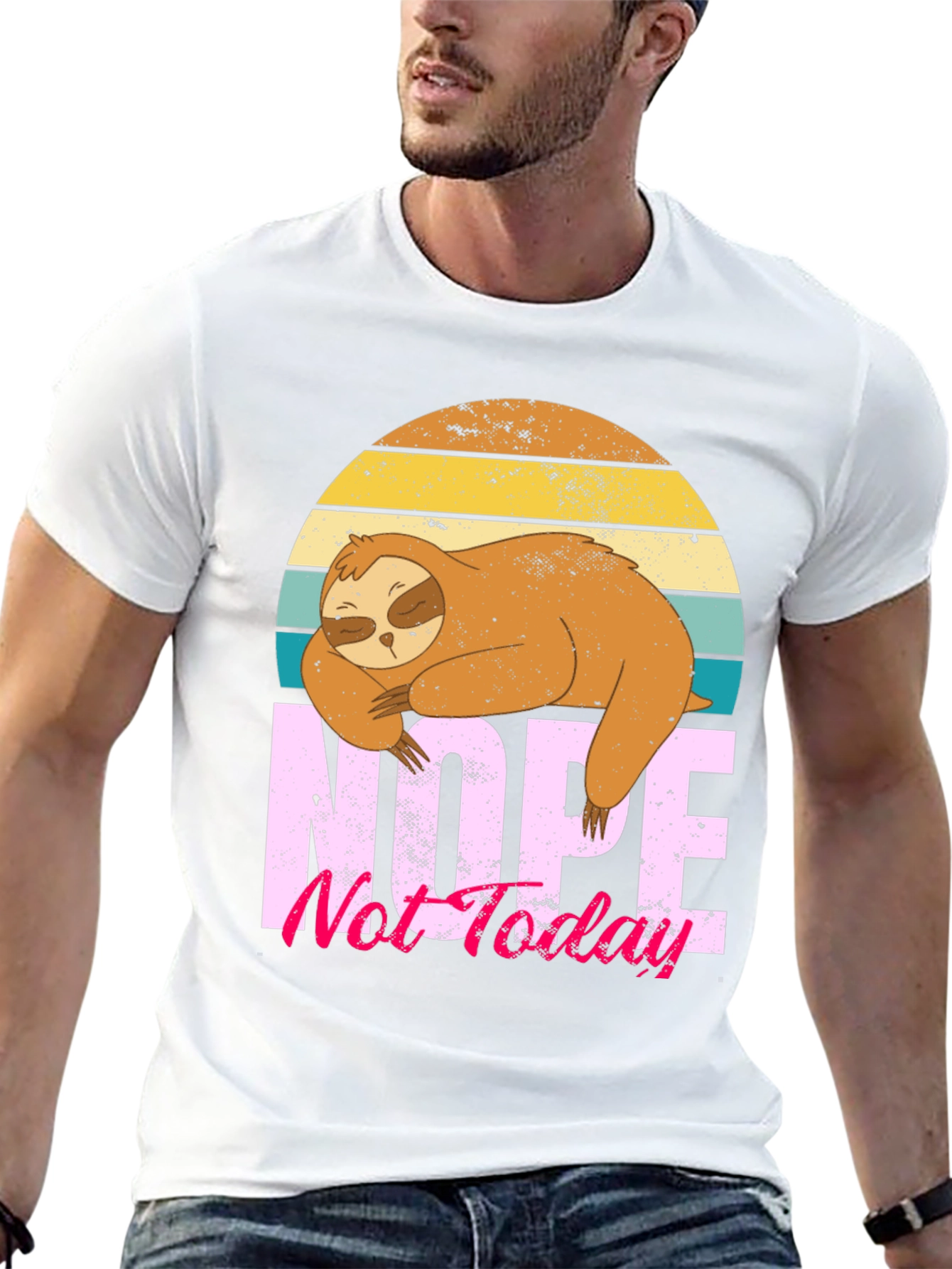 Nope Not Today Sloth Graphic Tee