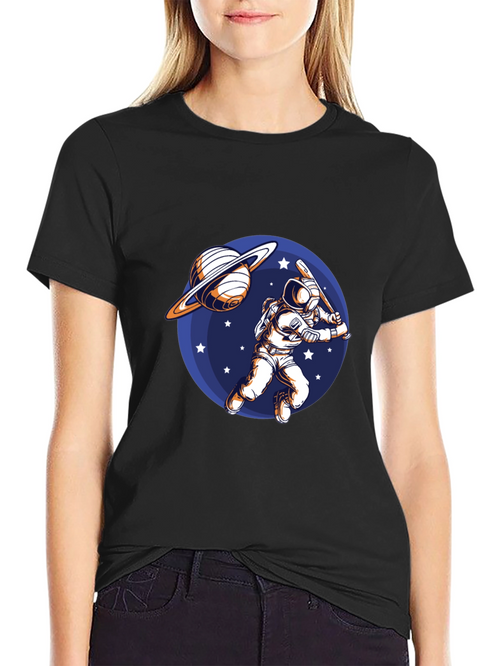 Astronaut Baseball Graphic T-Shirt