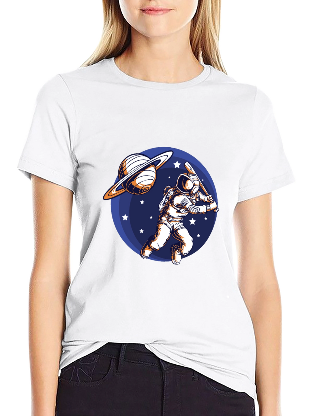Astronaut Baseball Graphic T-Shirt