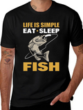 Life is Simple Eat Sleep Fish T-Shirt