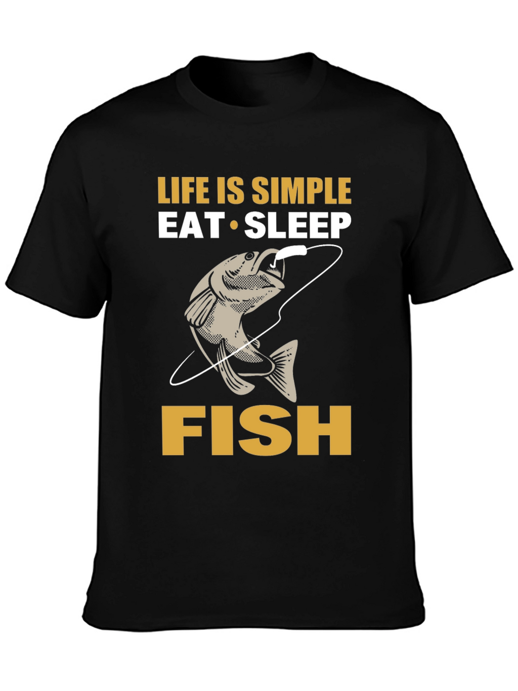 Life is Simple Eat Sleep Fish T-Shirt
