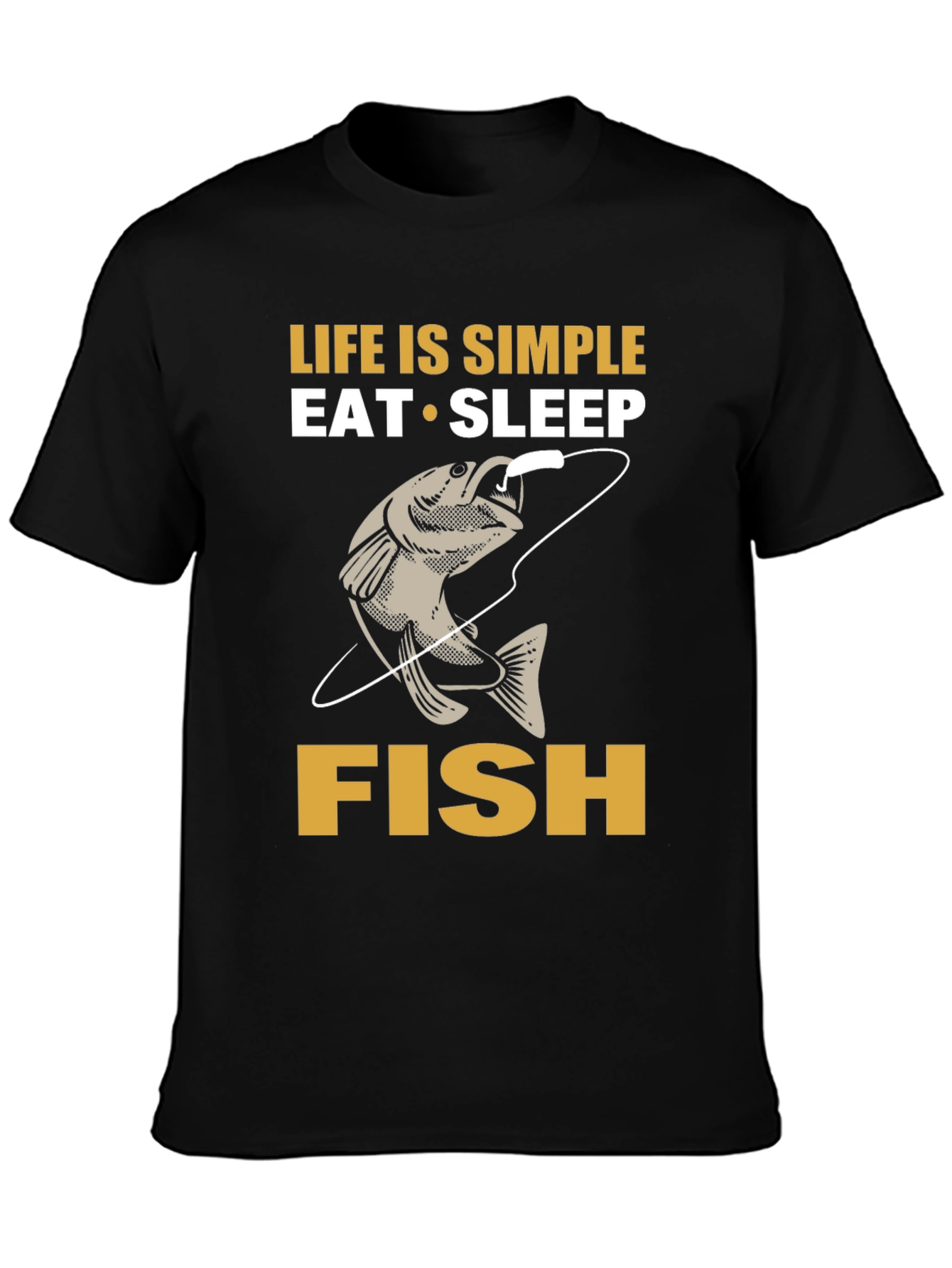 Life is Simple Eat Sleep Fish T-Shirt