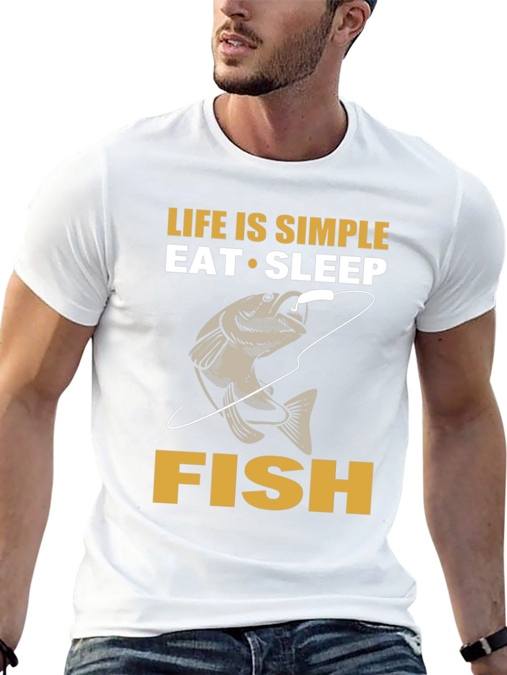 Life is Simple Eat Sleep Fish T-Shirt