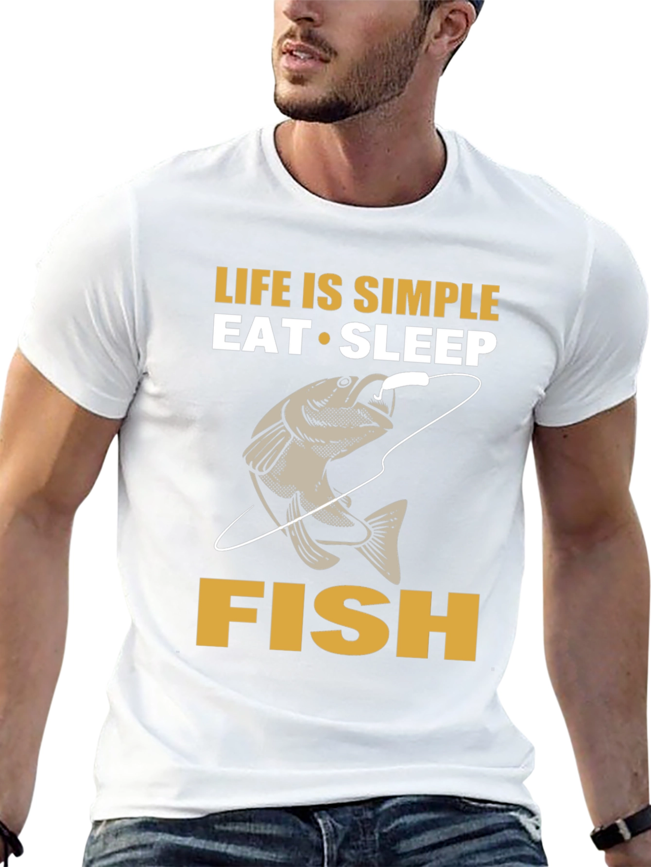 Life is Simple Eat Sleep Fish T-Shirt