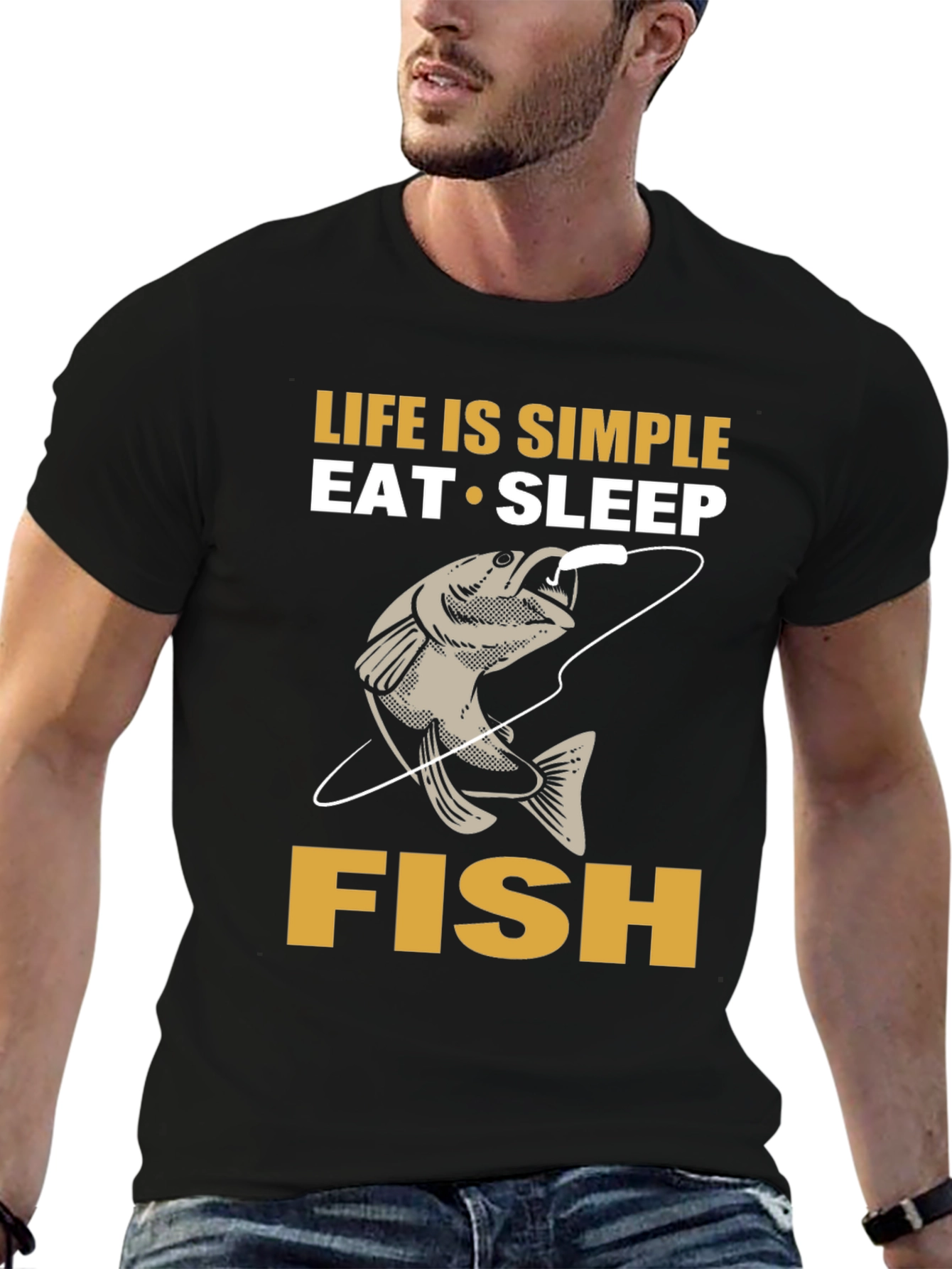 Life is Simple Eat Sleep Fish T-Shirt