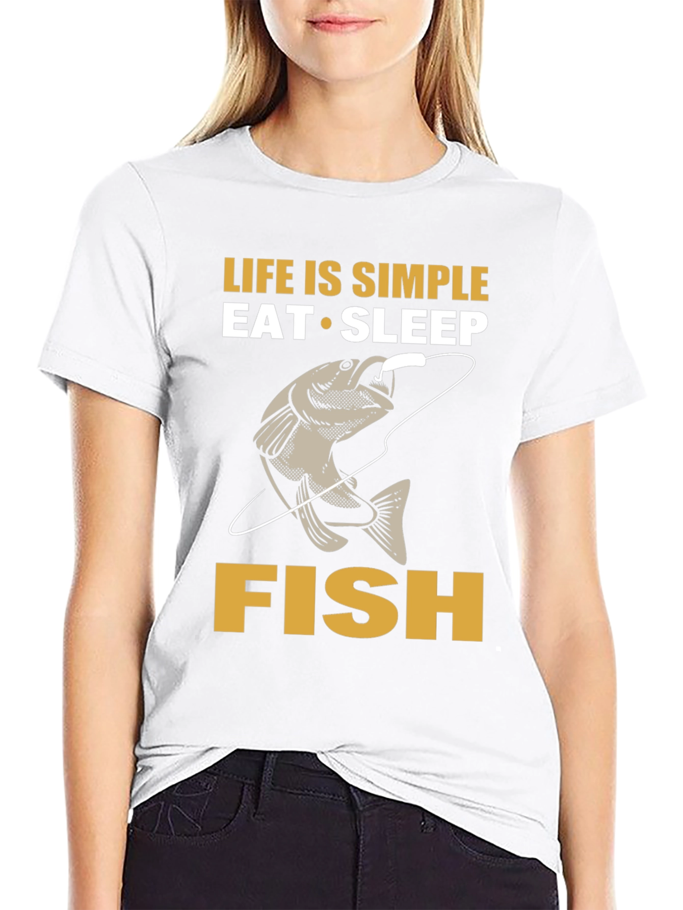 Life is Simple Eat Sleep Fish T-Shirt