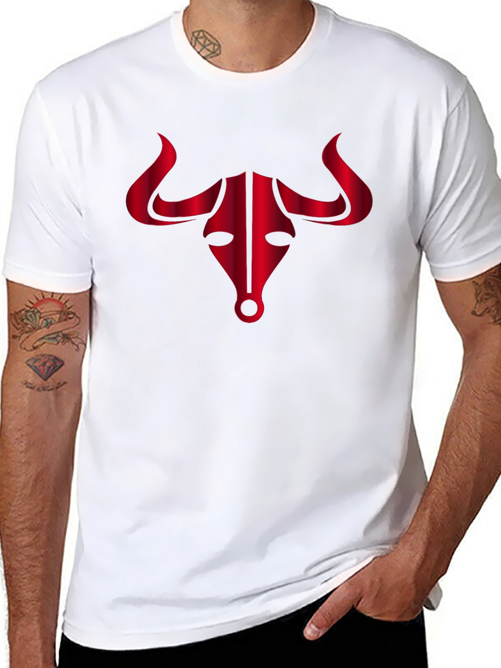 Bold Bull Graphic Tee - Black