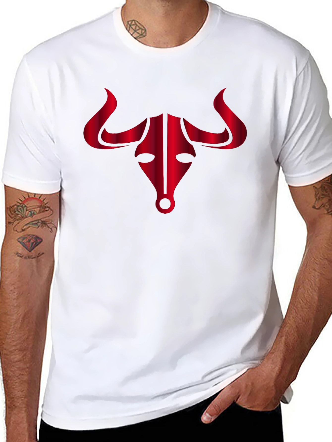 Bold Bull Graphic Tee - Black