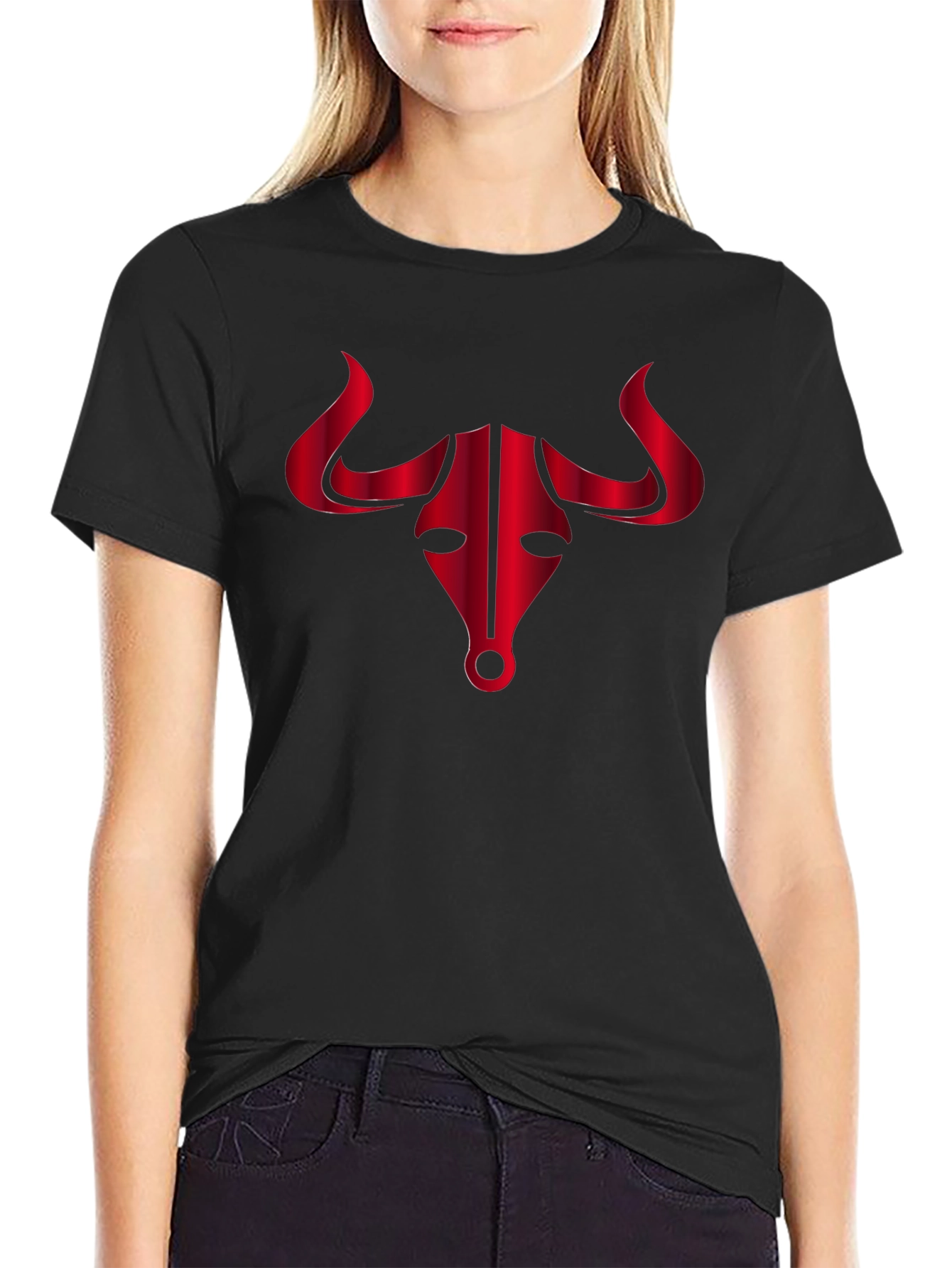 Bold Bull Graphic Tee - Black