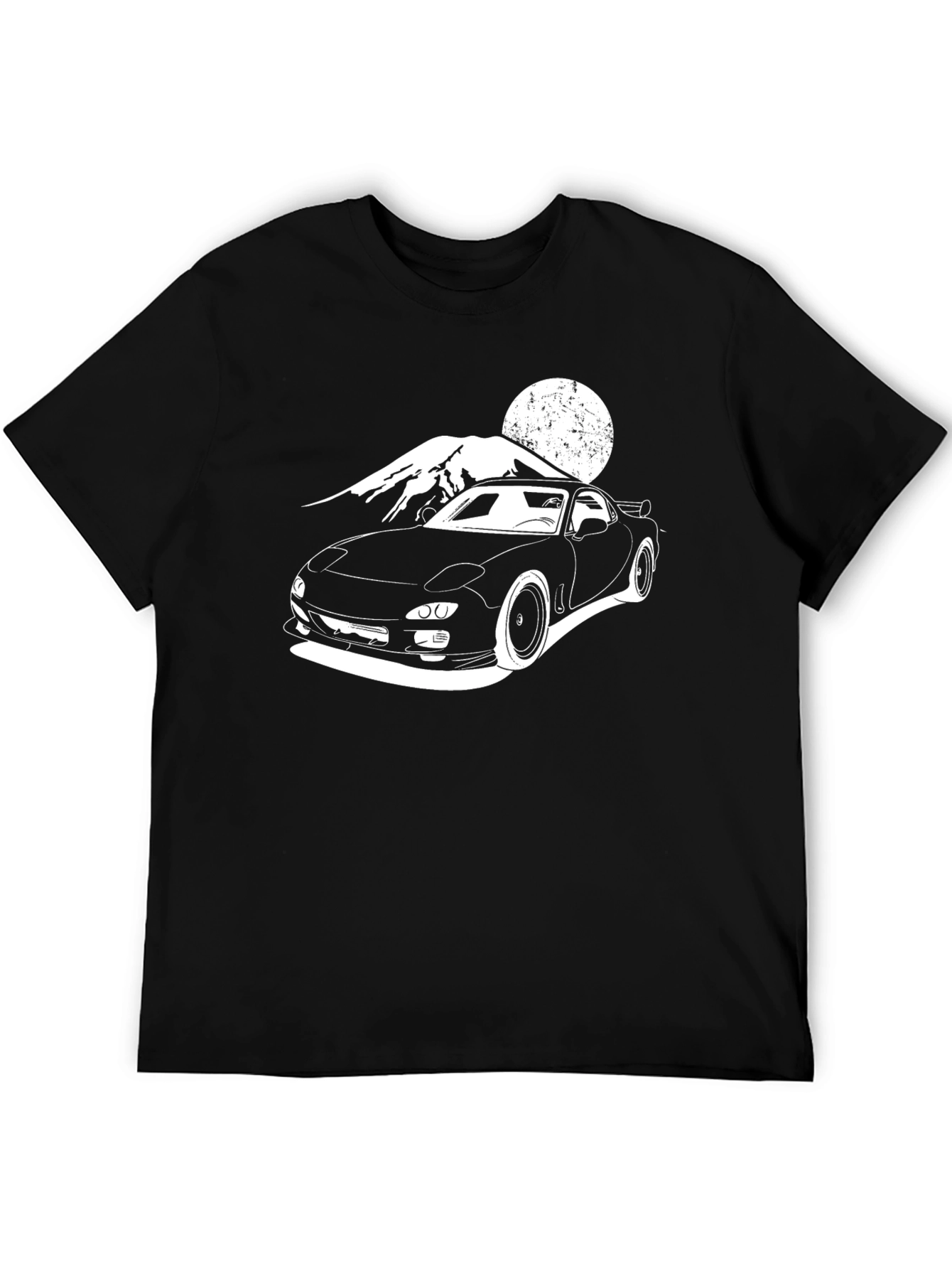 RX-7 Car Graphic Black T-Shirt