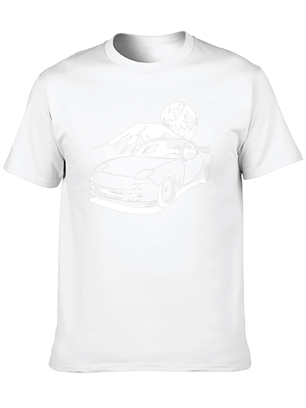 RX-7 Car Graphic Black T-Shirt